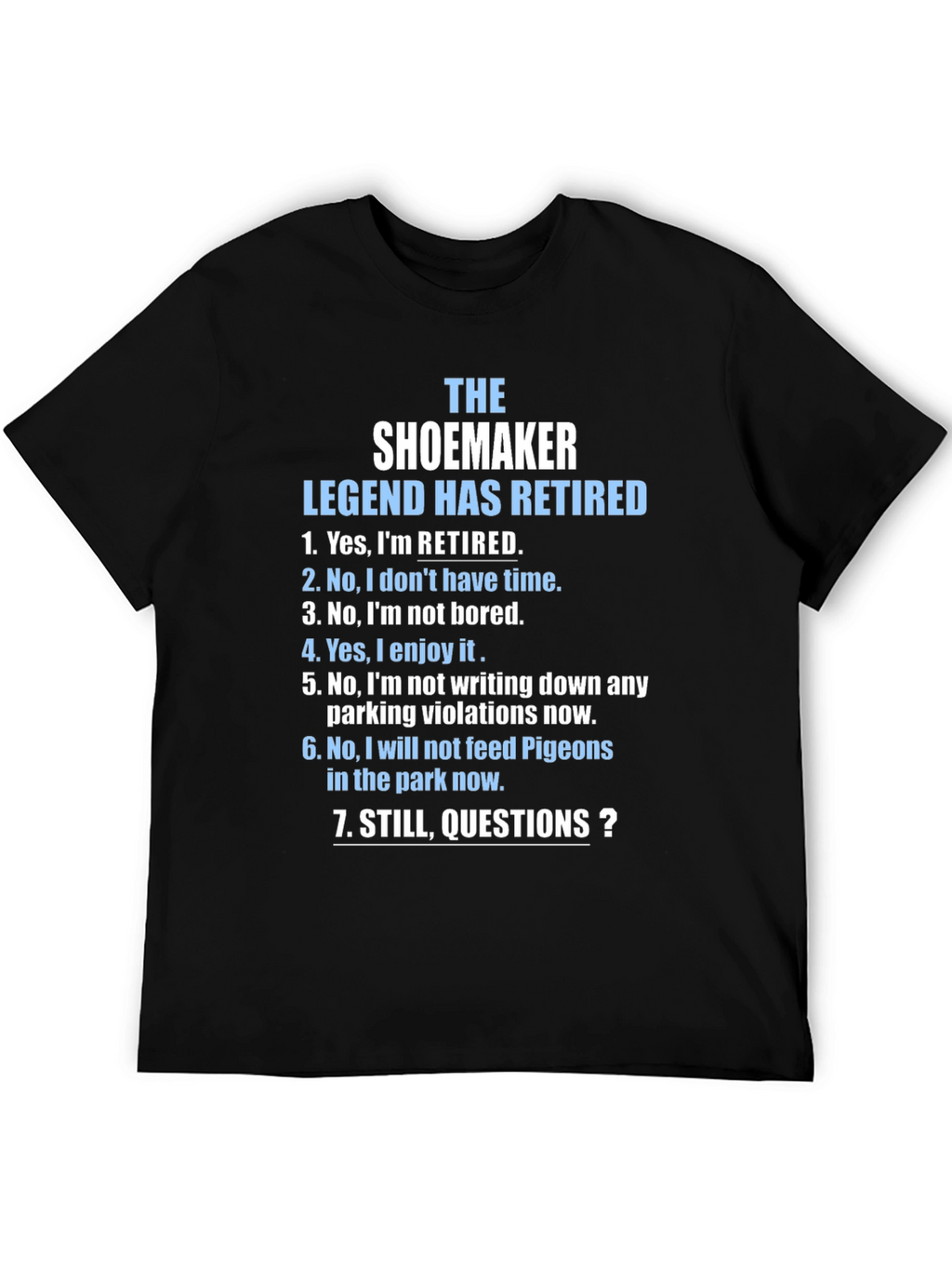 Retired Shoemaker Legend Black Graphic T-Shirt