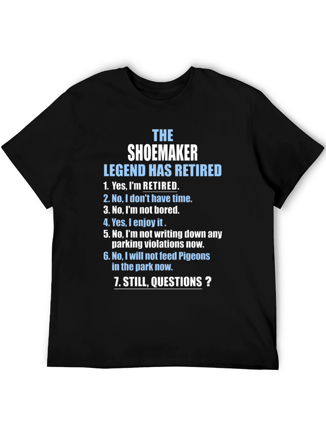 Retired Shoemaker Legend Black Graphic T-Shirt