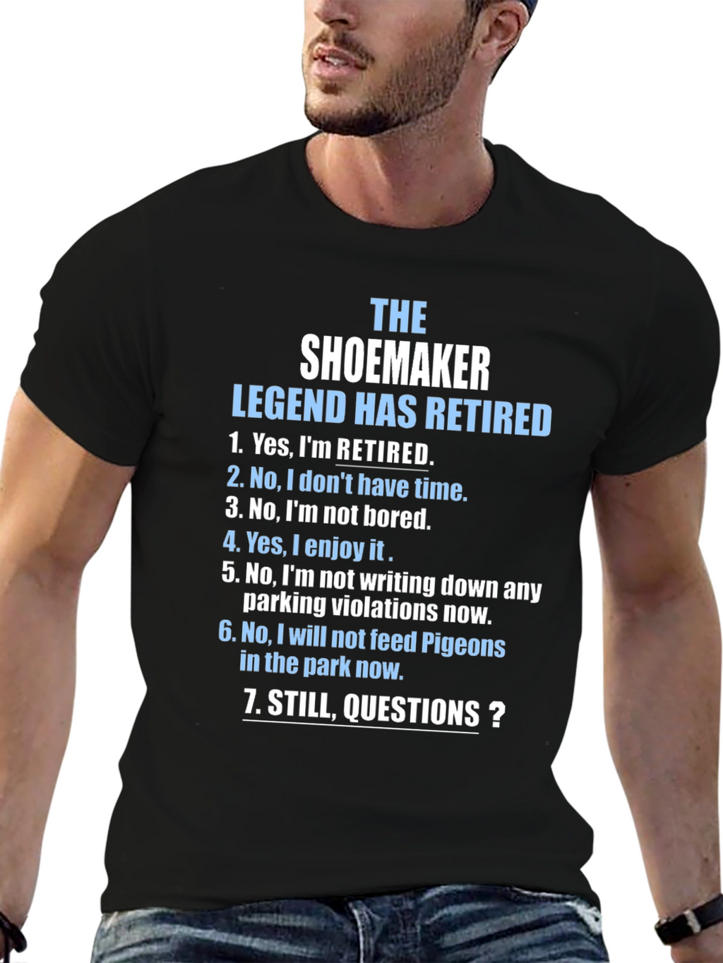 Retired Shoemaker Legend Black Graphic T-Shirt