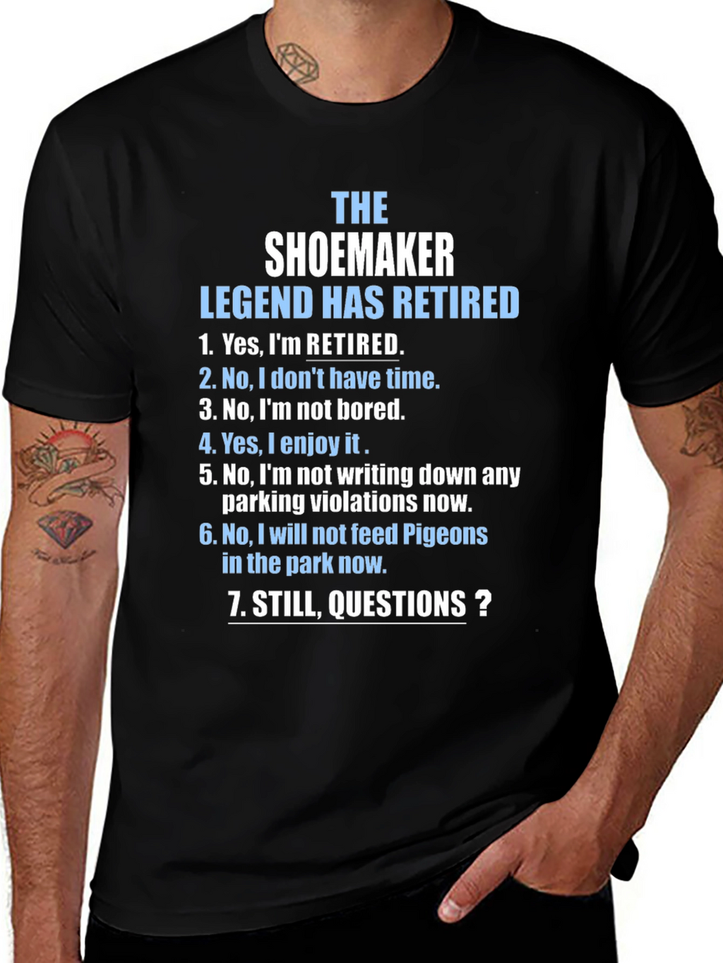 Retired Shoemaker Legend Black Graphic T-Shirt