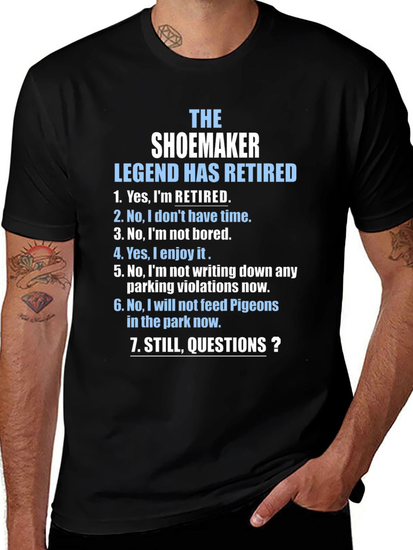 Retired Shoemaker Legend Black Graphic T-Shirt