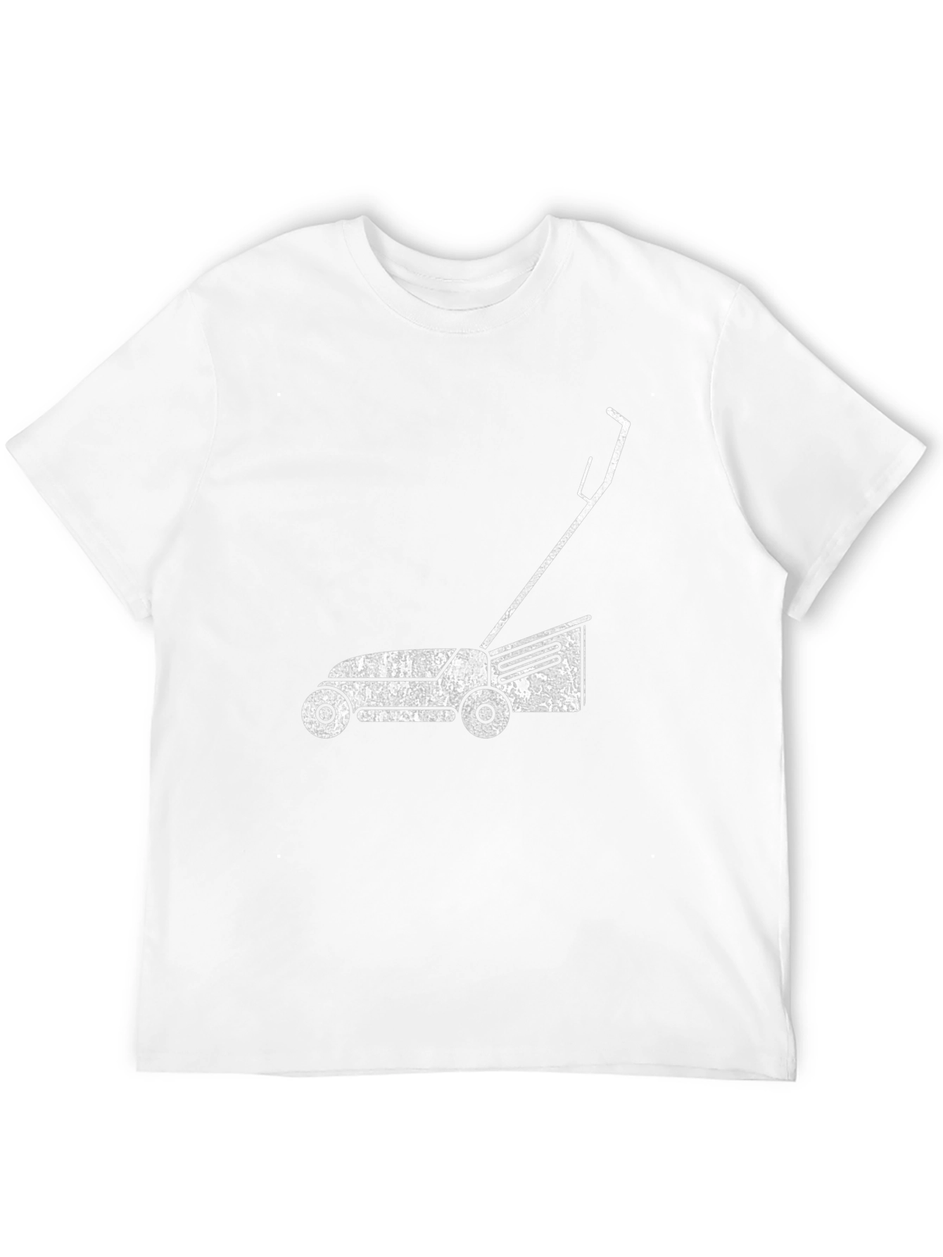 Lawn Mower Graphic Tee - Black Cotton T-Shirt