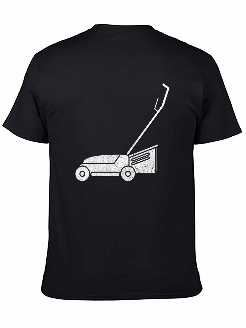 Lawn Mower Graphic Tee - Black Cotton T-Shirt