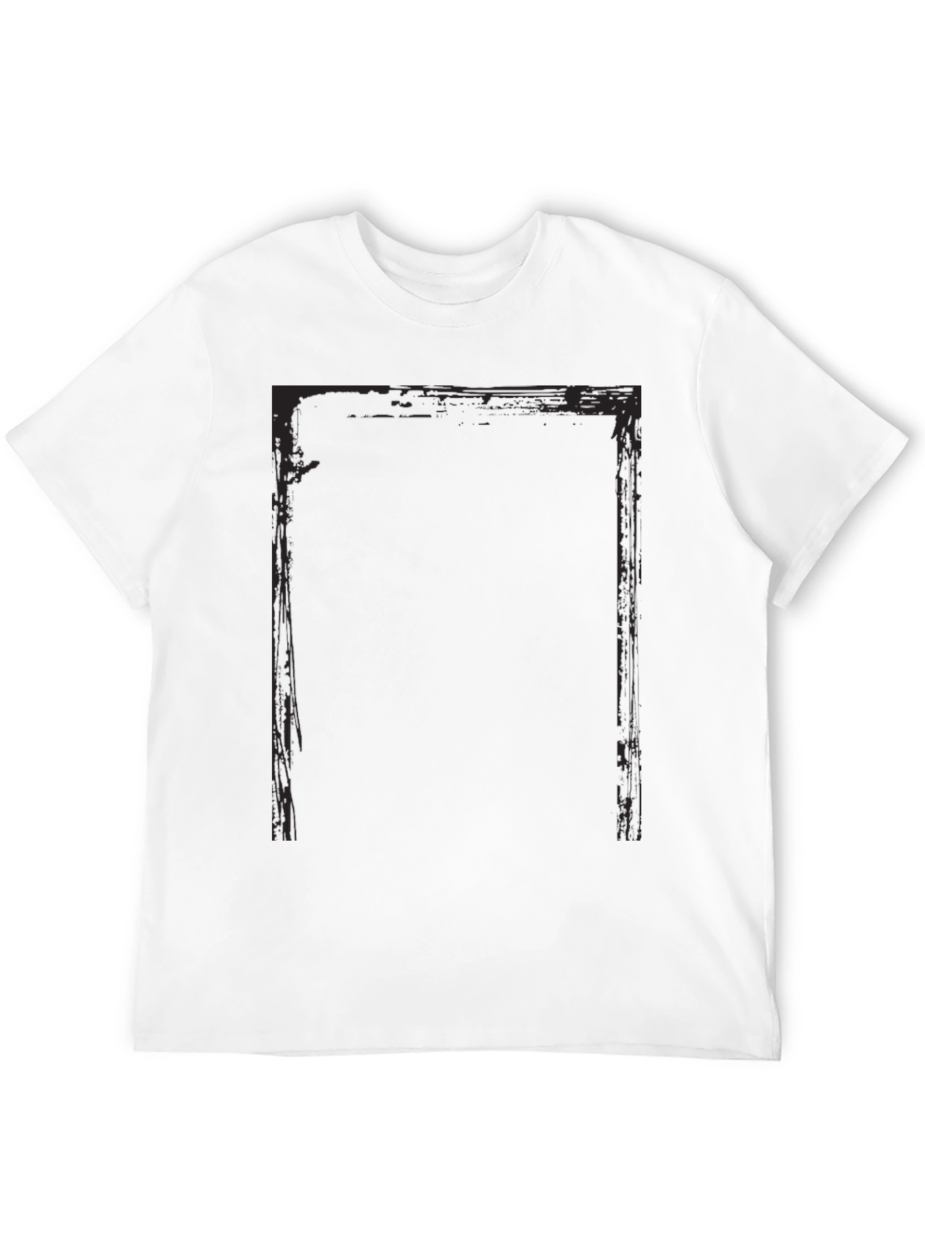 Distressed Frame Black T-Shirt