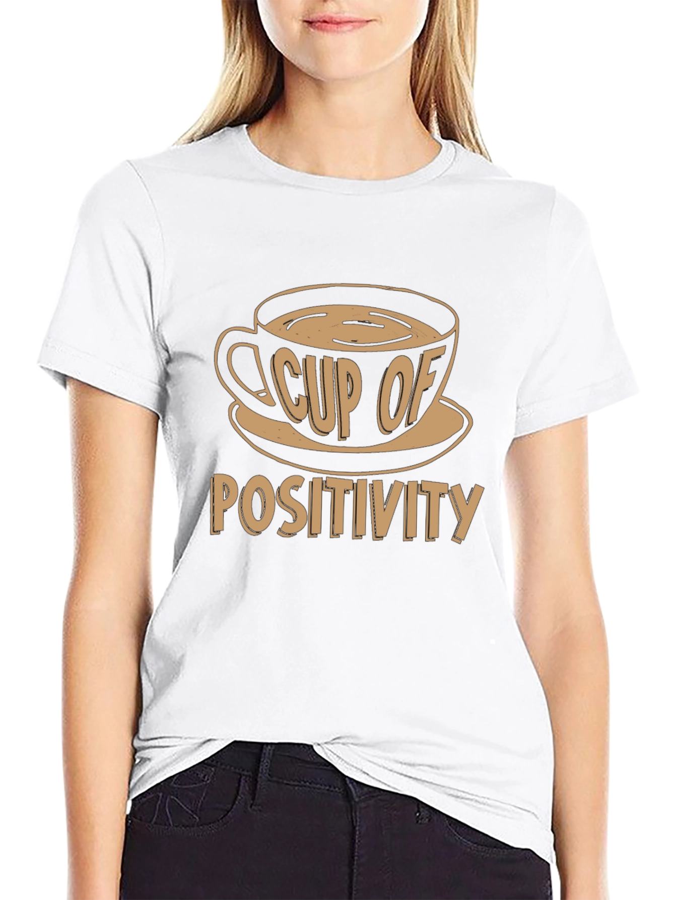Cup of Positivity Graphic Tee - Motivational T-Shirt