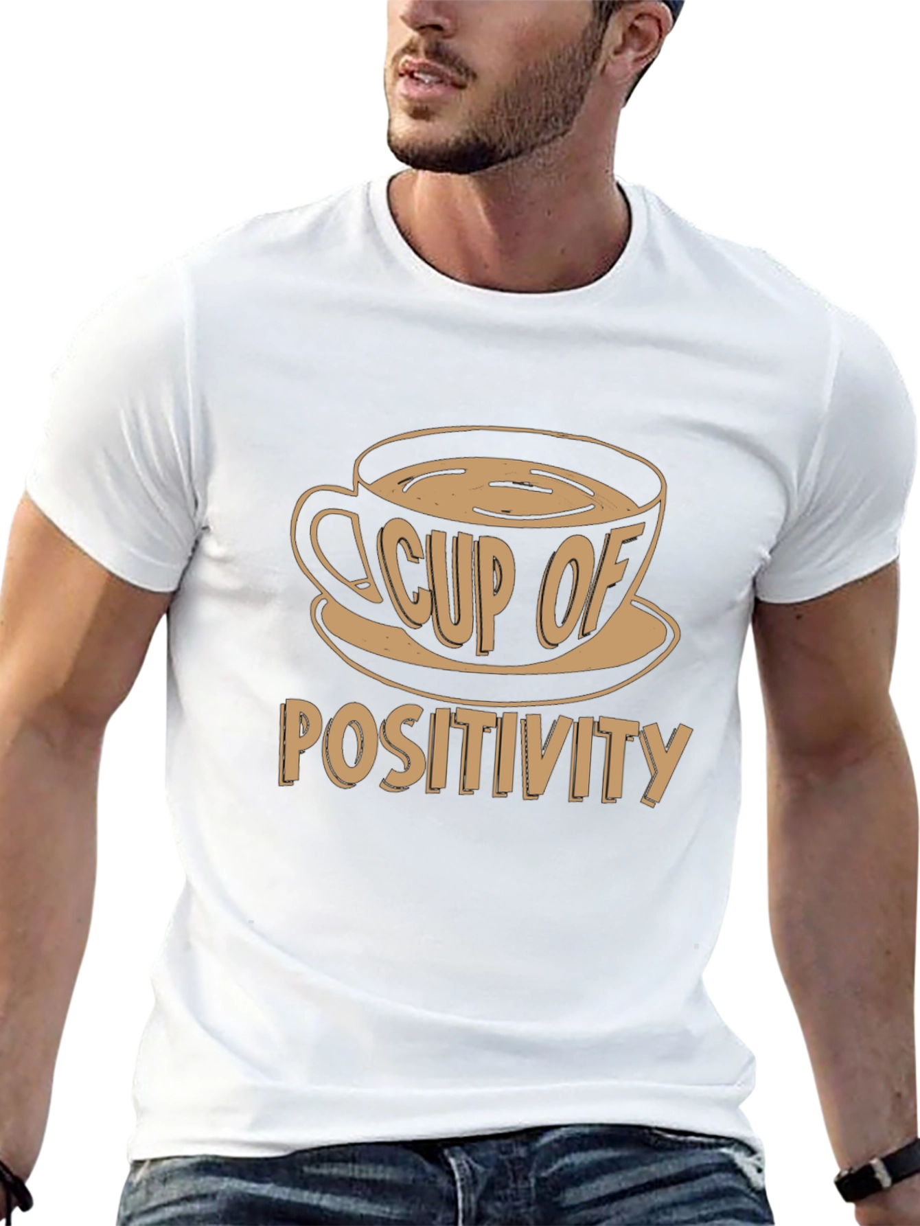 Cup of Positivity Graphic Tee - Motivational T-Shirt