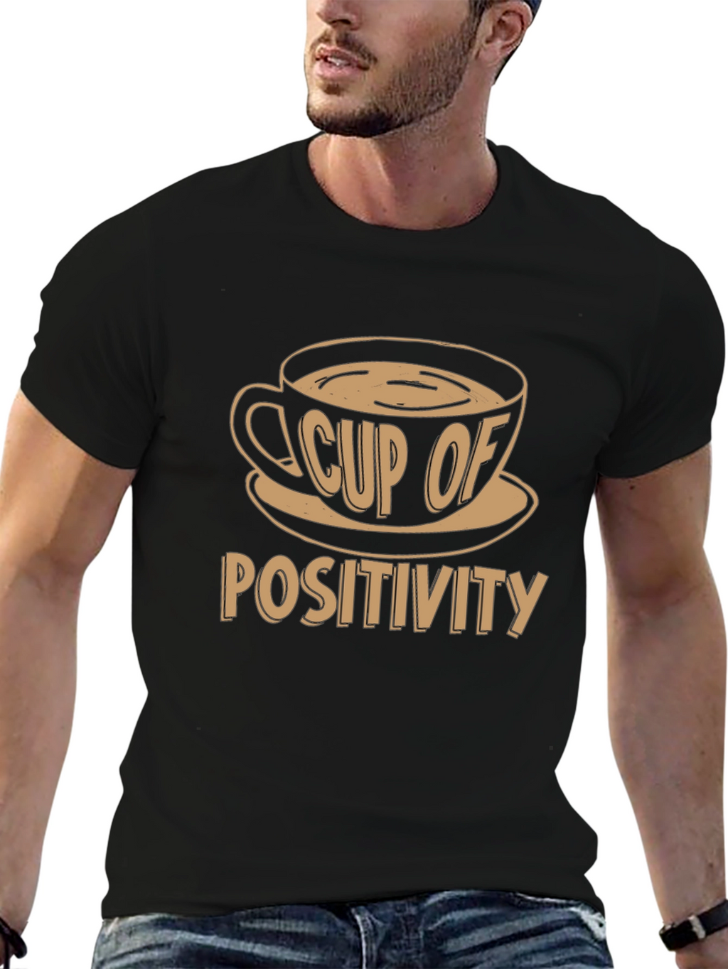 Cup of Positivity Graphic Tee - Motivational T-Shirt