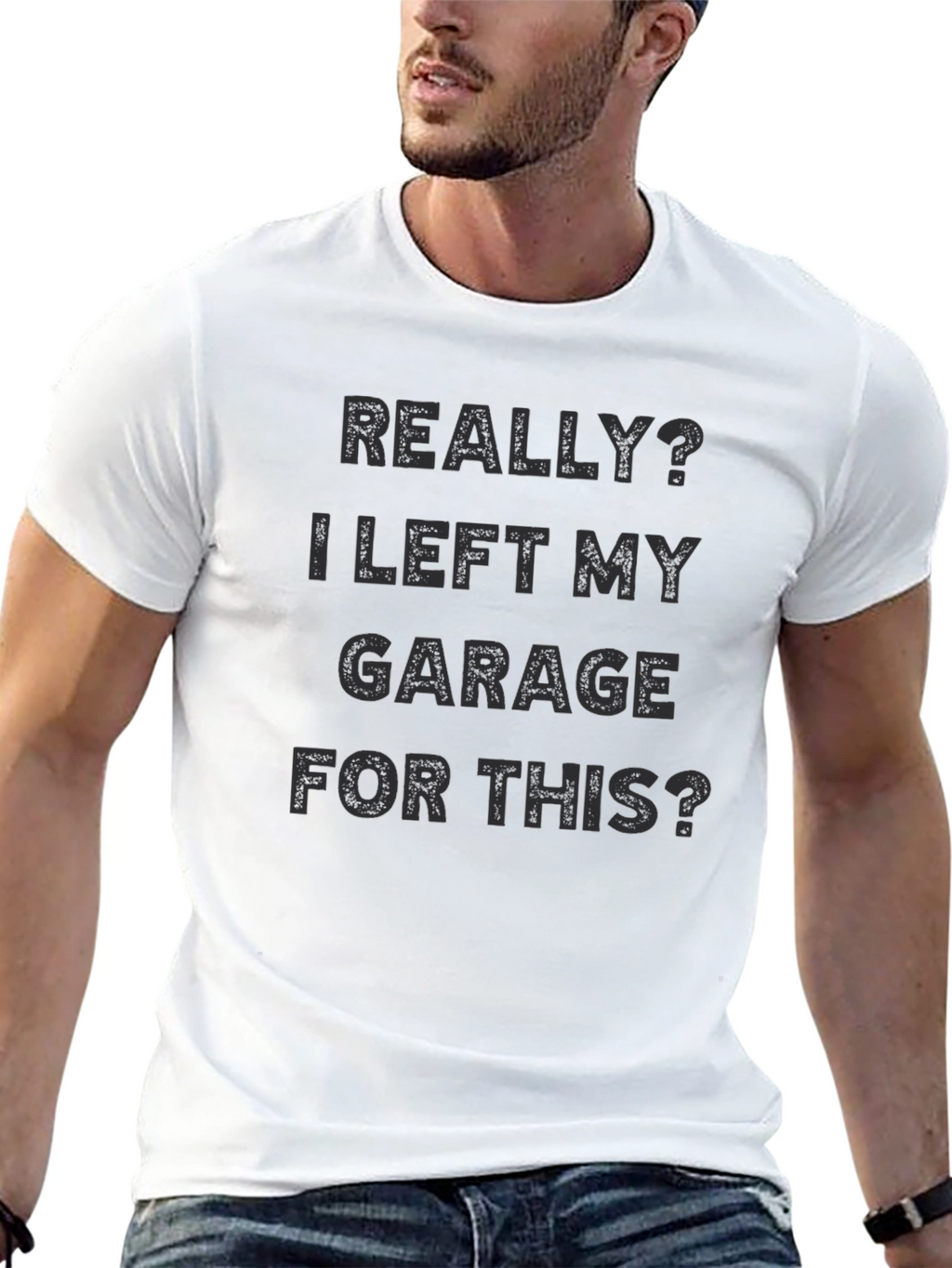 Funny Garage T-Shirt - Mens Black Graphic Tee