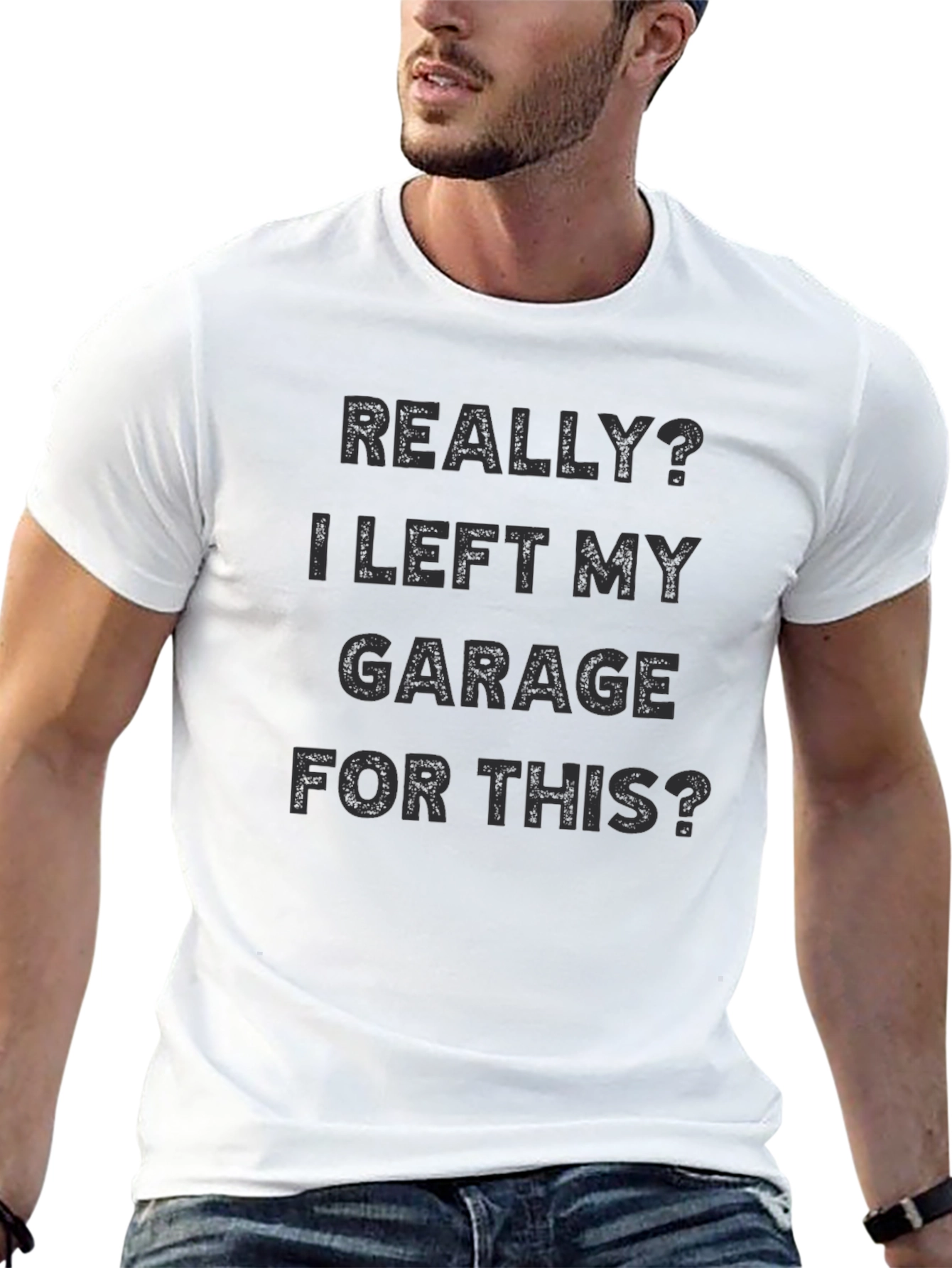 Funny Garage T-Shirt - Mens Black Graphic Tee