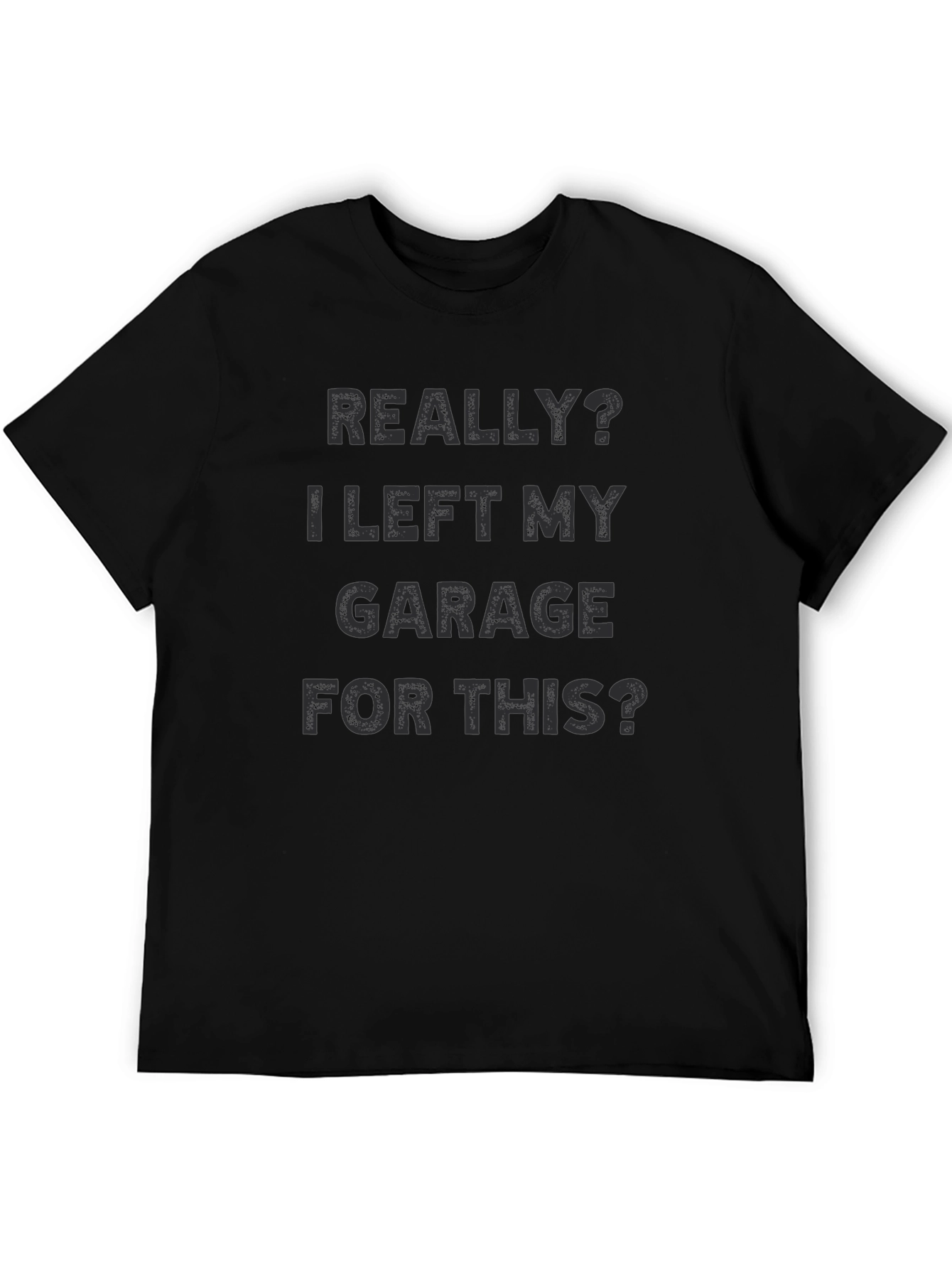 Funny Garage T-Shirt - Mens Black Graphic Tee