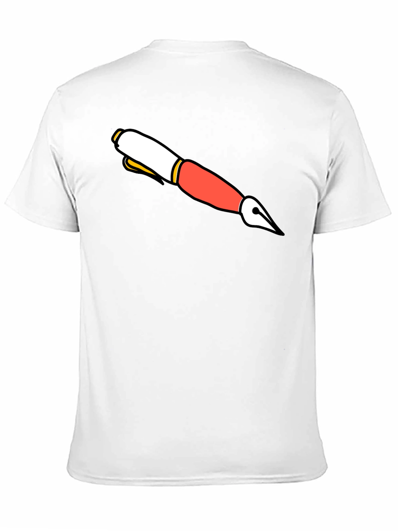 Cartoon Pen Graphic Black T-Shirt
