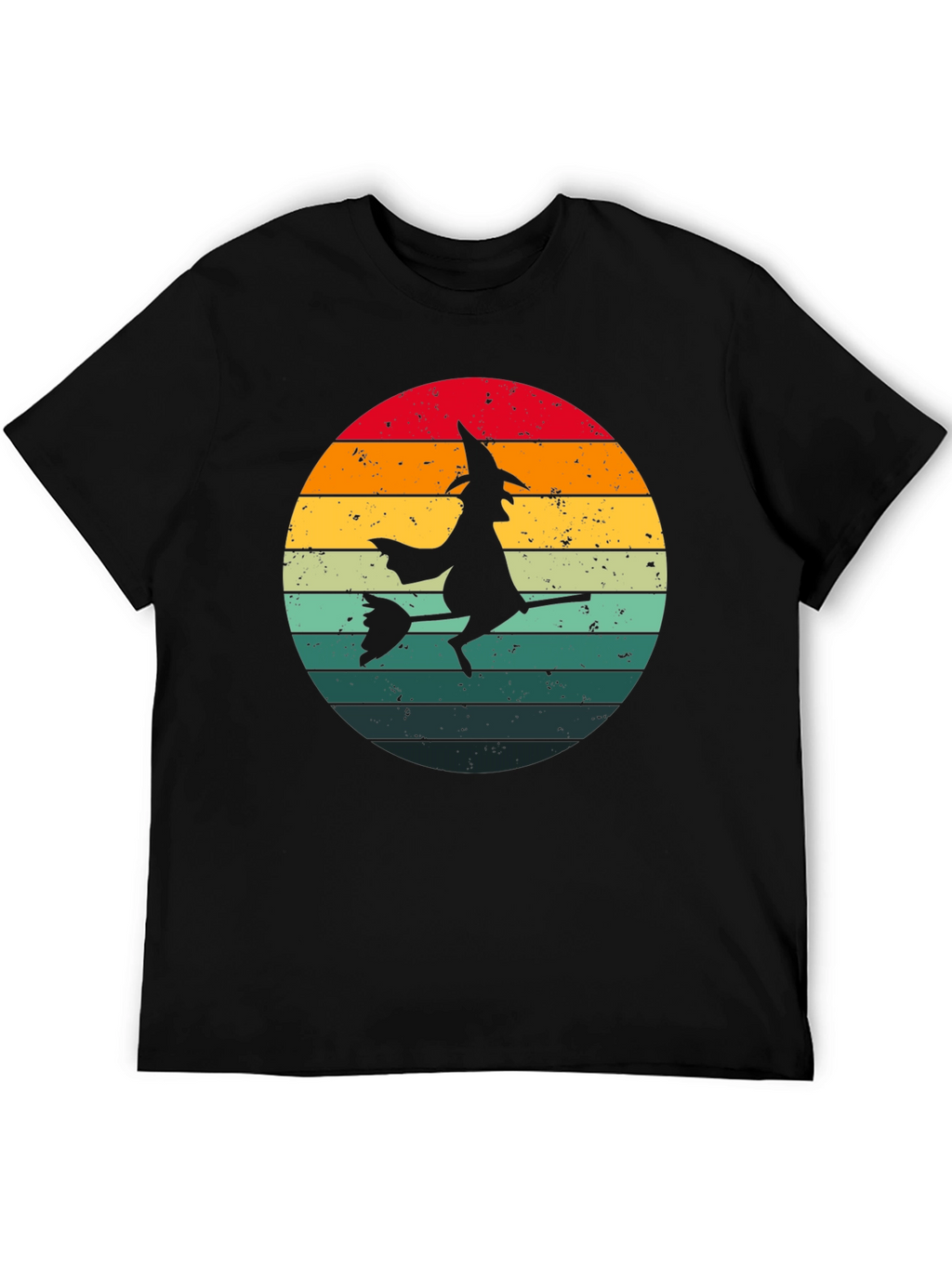 Witch Silhouette Retro Sunset T-Shirt