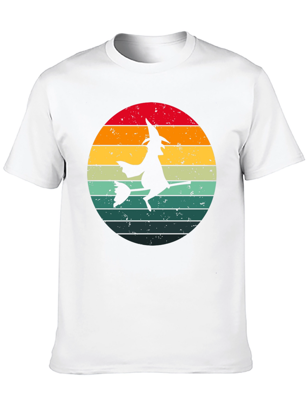 Witch Silhouette Retro Sunset T-Shirt
