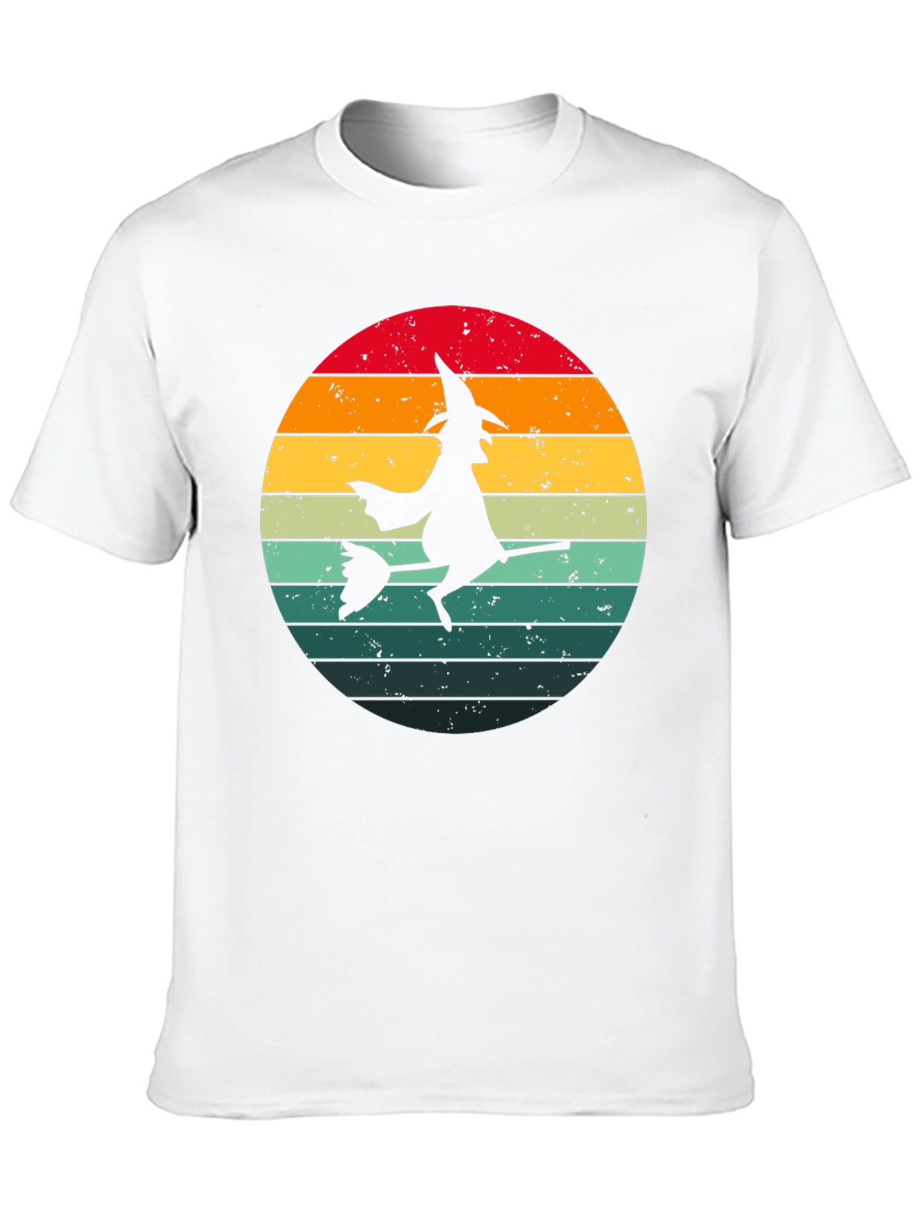 Witch Silhouette Retro Sunset T-Shirt