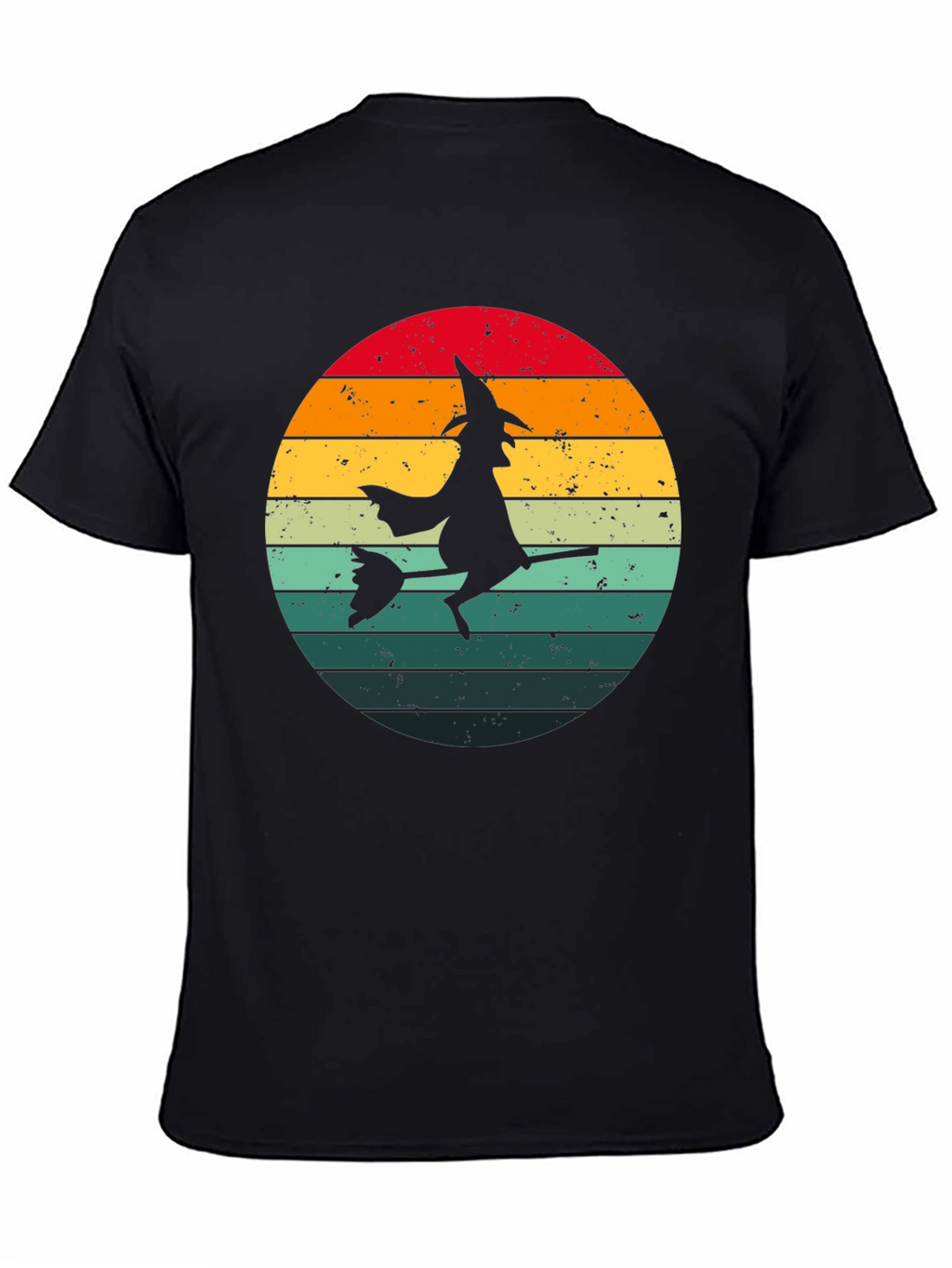 Witch Silhouette Retro Sunset T-Shirt