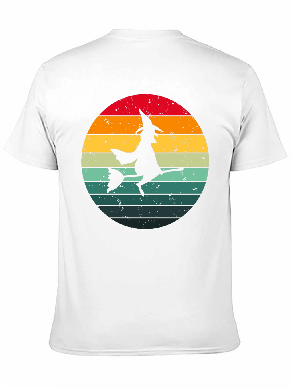 Witch Silhouette Retro Sunset T-Shirt
