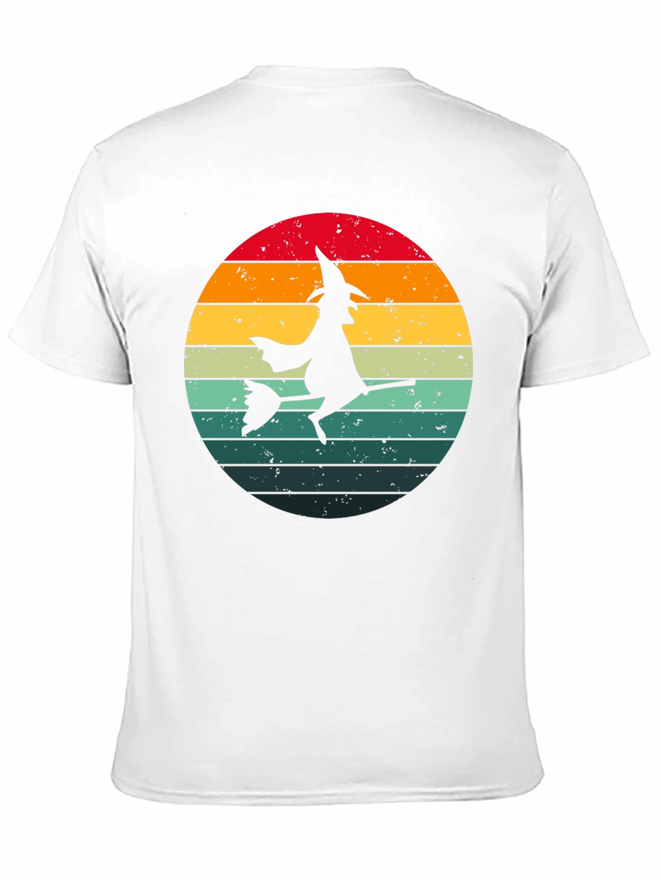 Witch Silhouette Retro Sunset T-Shirt