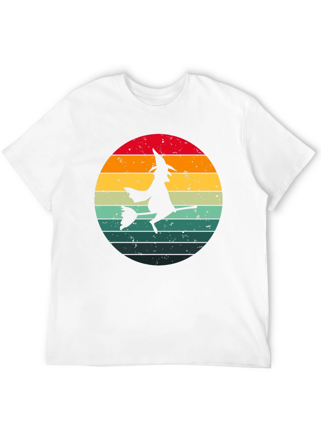 Witch Silhouette Retro Sunset T-Shirt