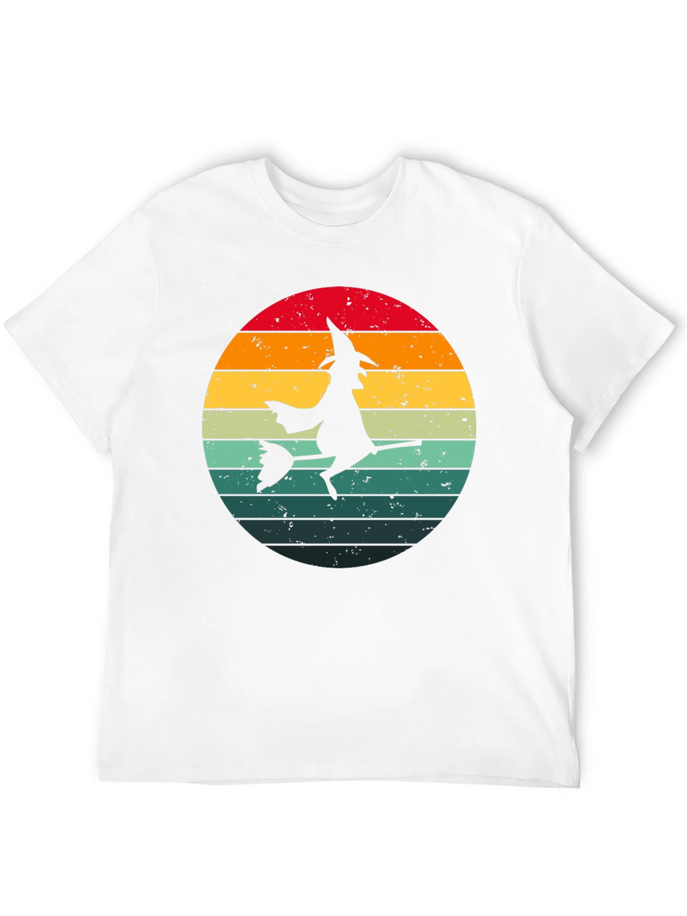 Witch Silhouette Retro Sunset T-Shirt