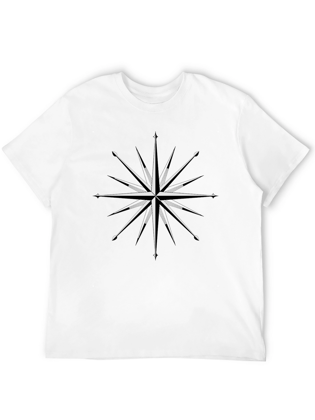 Compass Star Graphic T-Shirt - Black