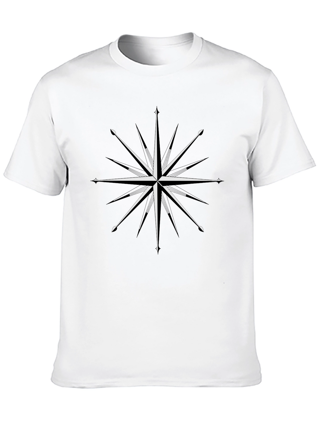 Compass Star Graphic T-Shirt - Black