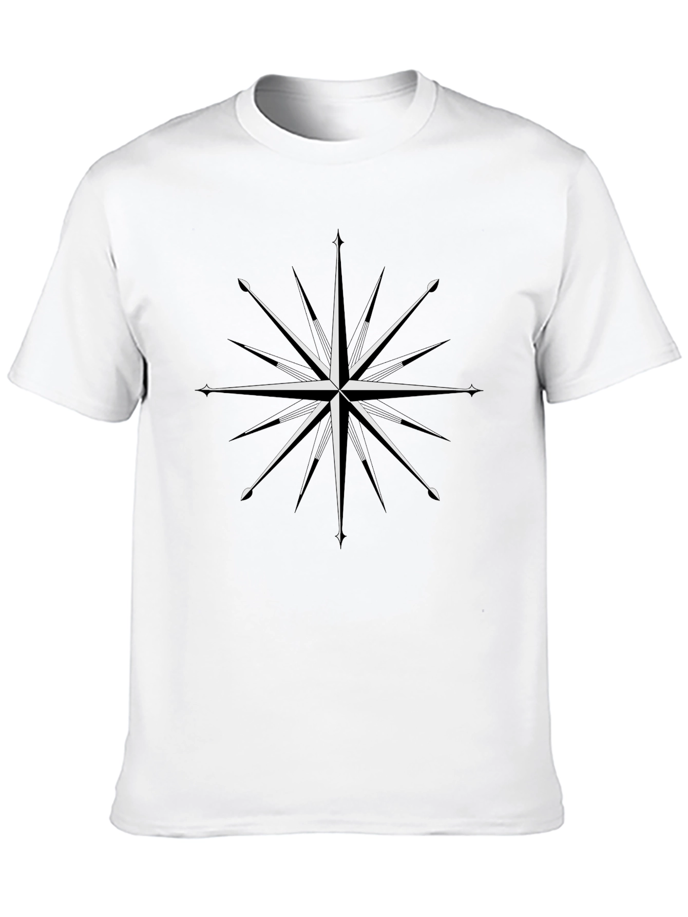 Compass Star Graphic T-Shirt - Black