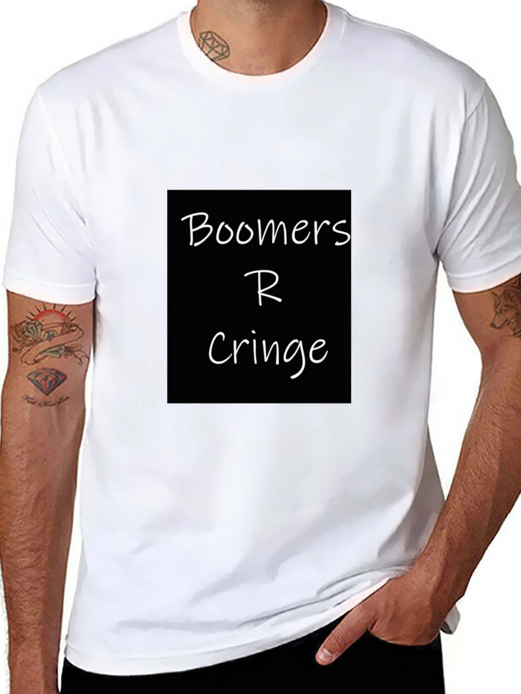 Boomers R Cringe Black T-Shirt