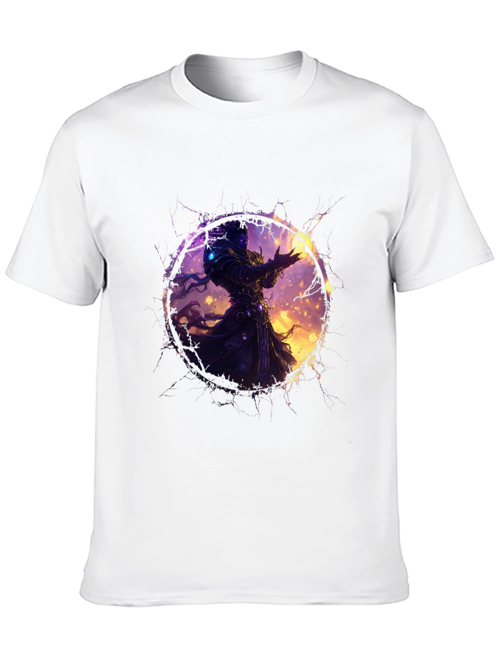 Mystic Mage Graphic Tee - Black Cotton Comfort