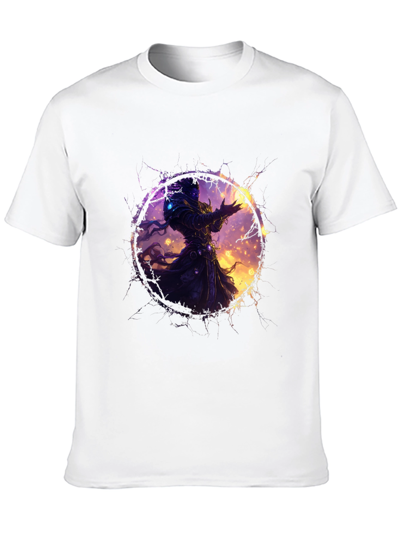 Mystic Mage Graphic Tee - Black Cotton Comfort