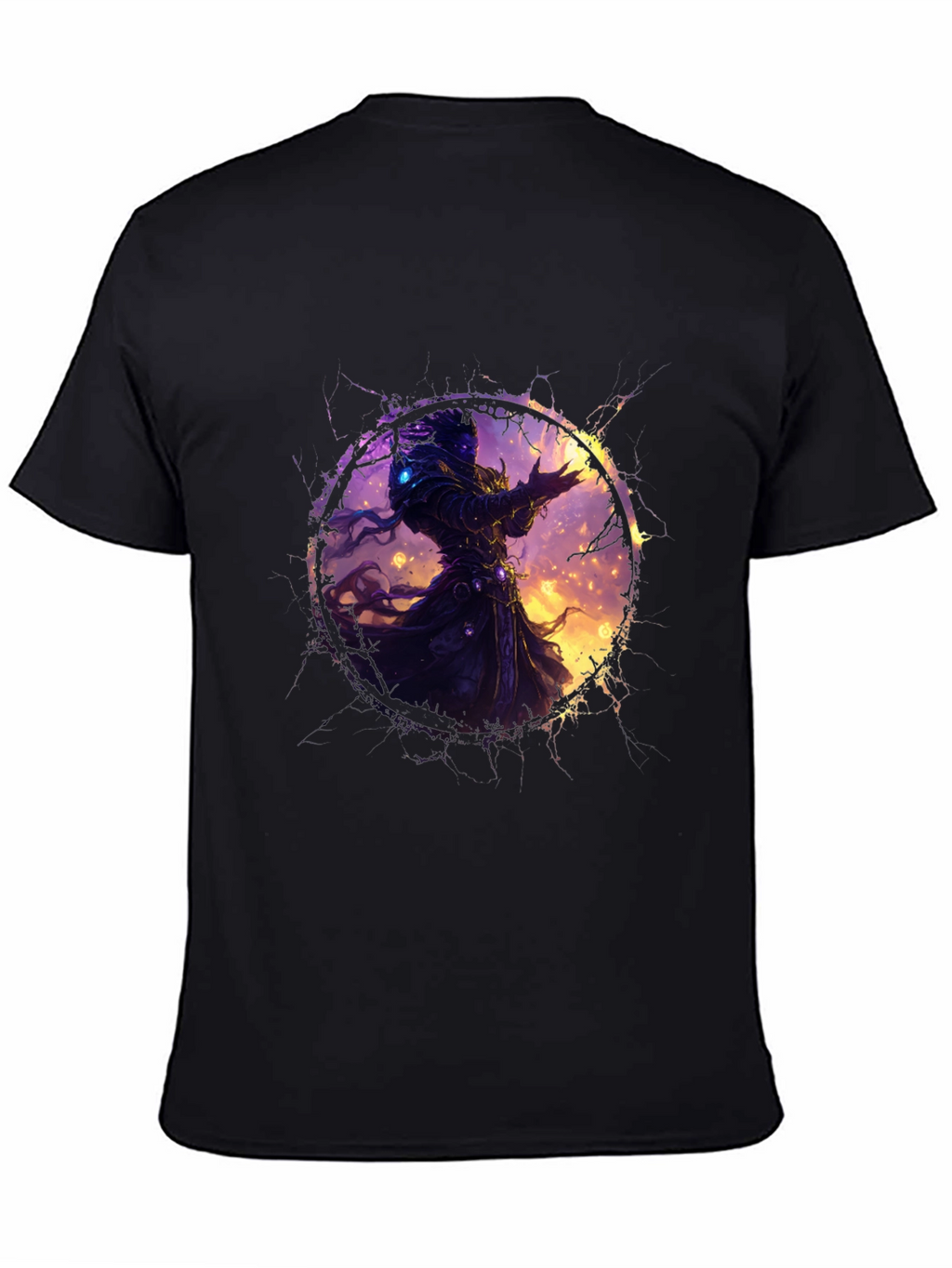 Mystic Mage Graphic Tee - Black Cotton Comfort
