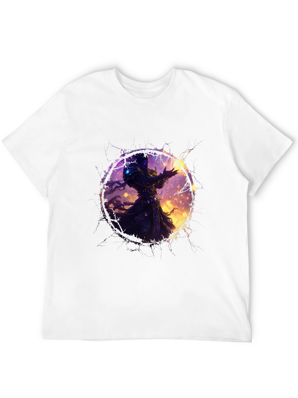 Mystic Mage Graphic Tee - Black Cotton Comfort
