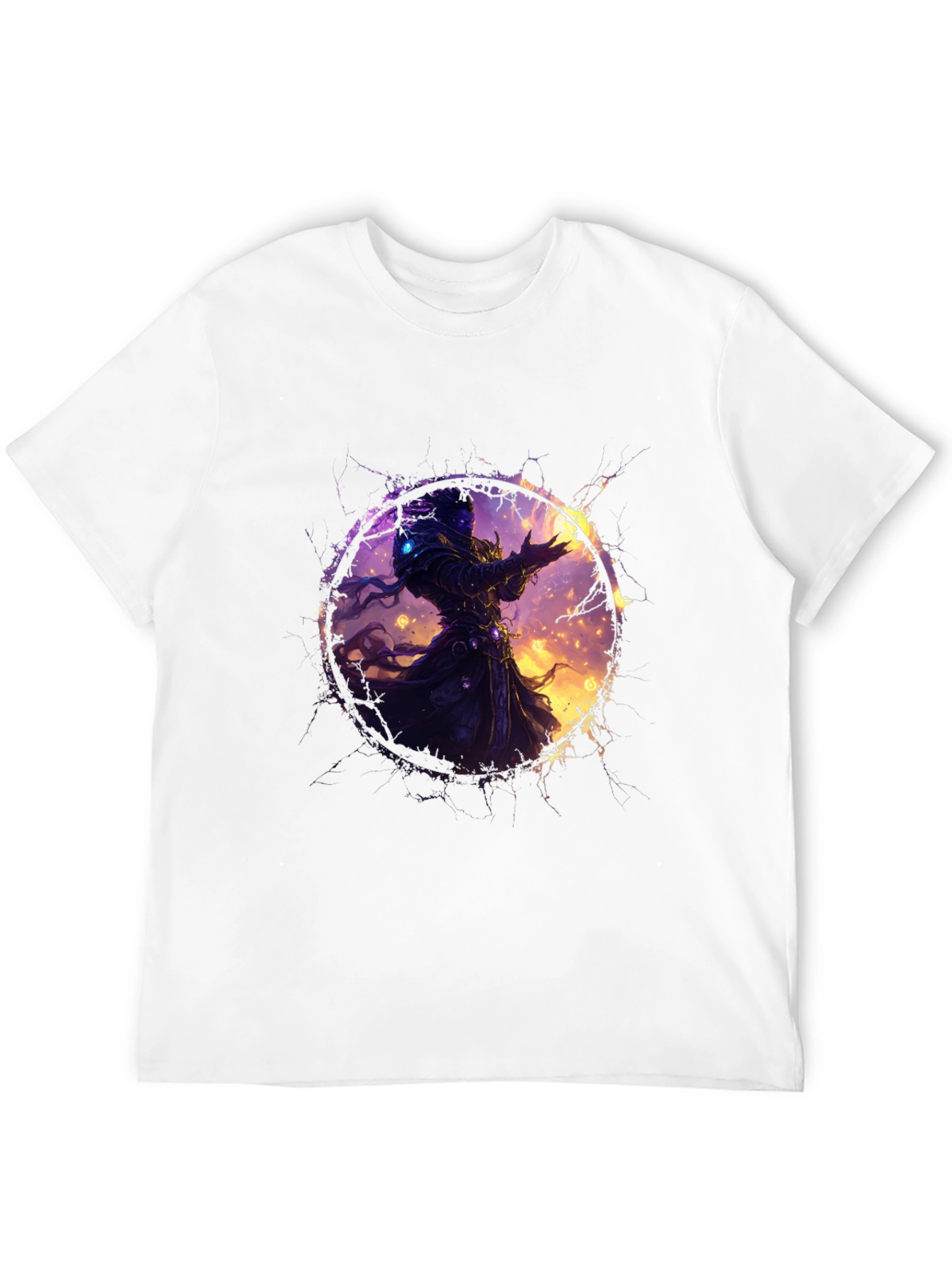 Mystic Mage Graphic Tee - Black Cotton Comfort