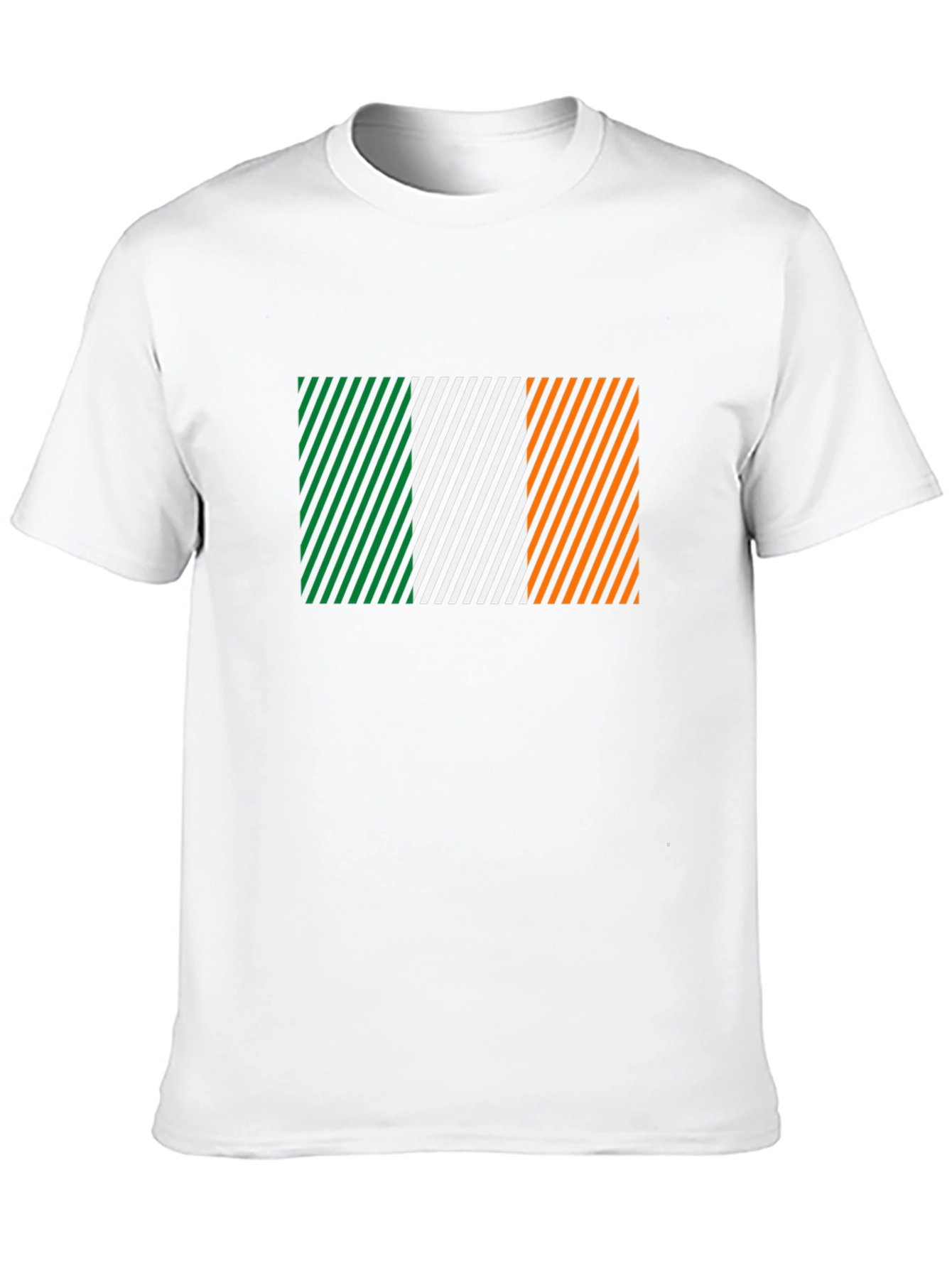 Irish Flag Diagonal Stripes Graphic Tee
