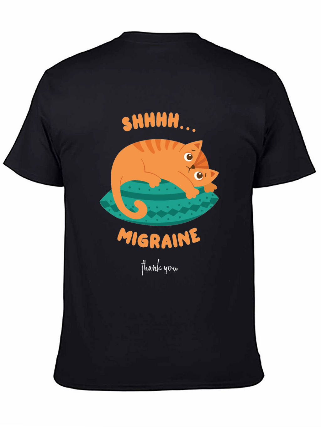 Migraine Cat T-Shirt Novelty Graphic Tee