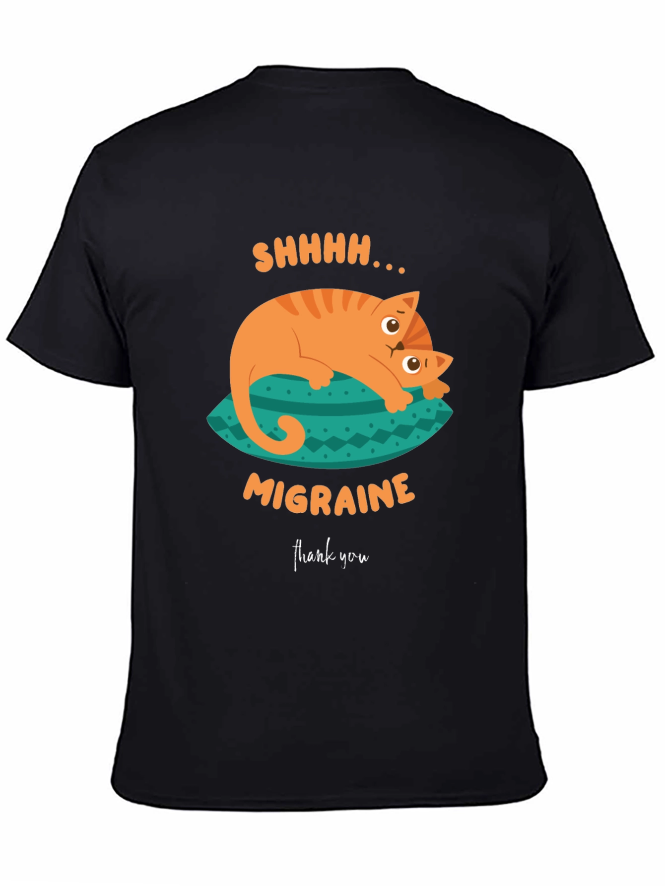 Migraine Cat T-Shirt Novelty Graphic Tee