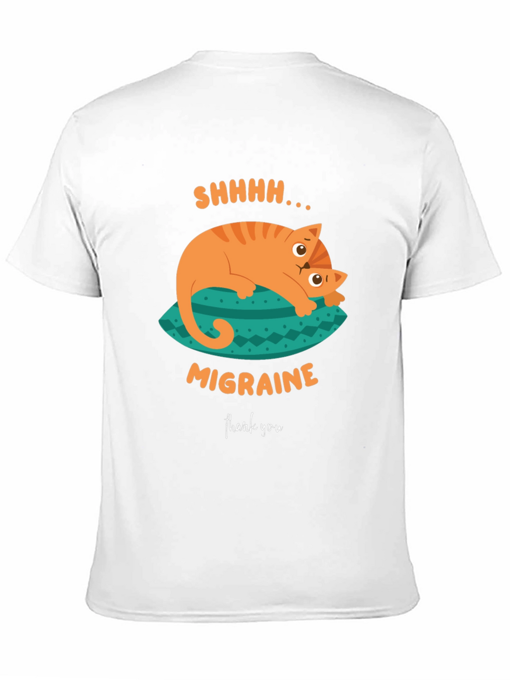 Migraine Cat T-Shirt Novelty Graphic Tee