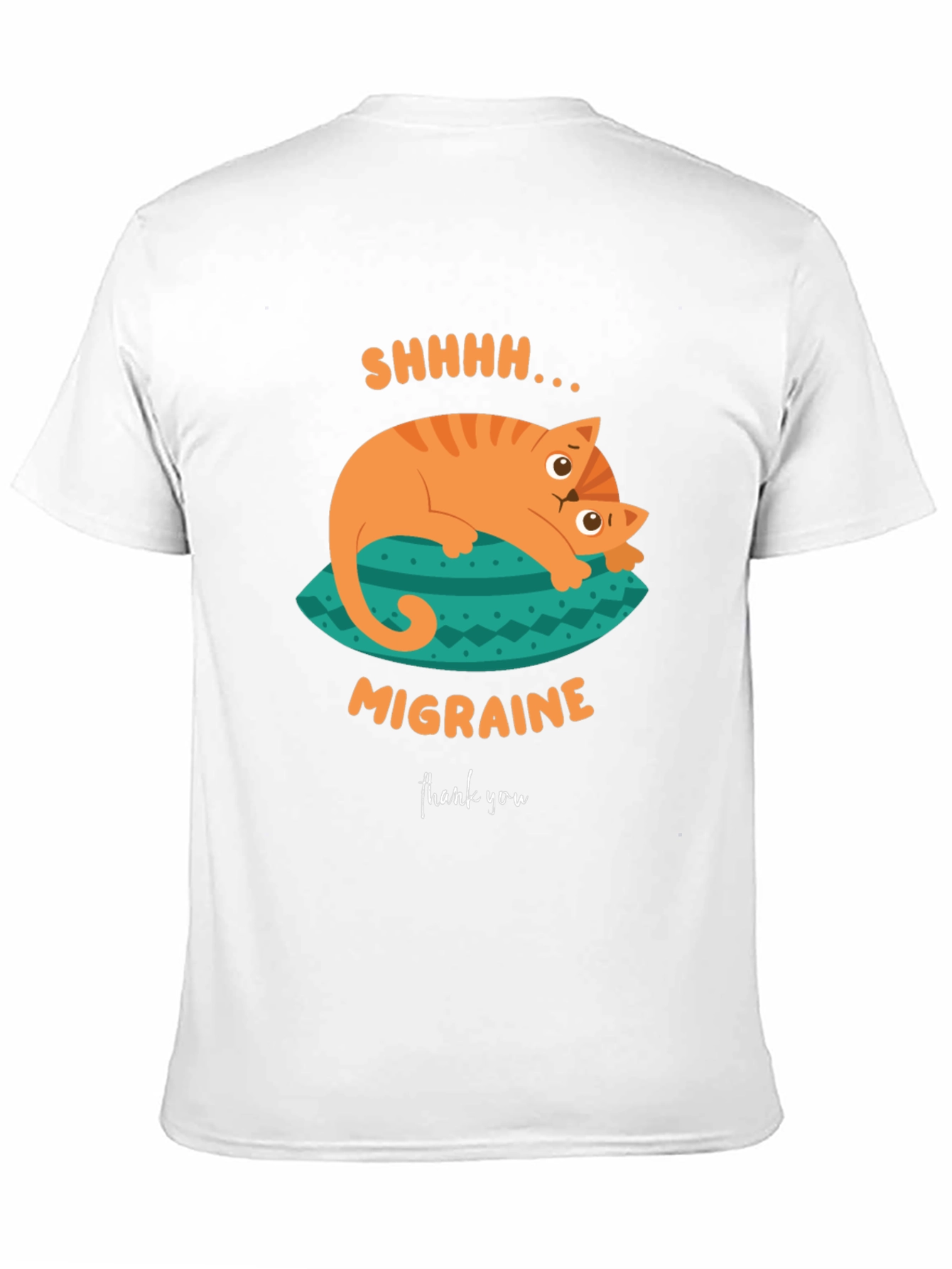 Migraine Cat T-Shirt Novelty Graphic Tee