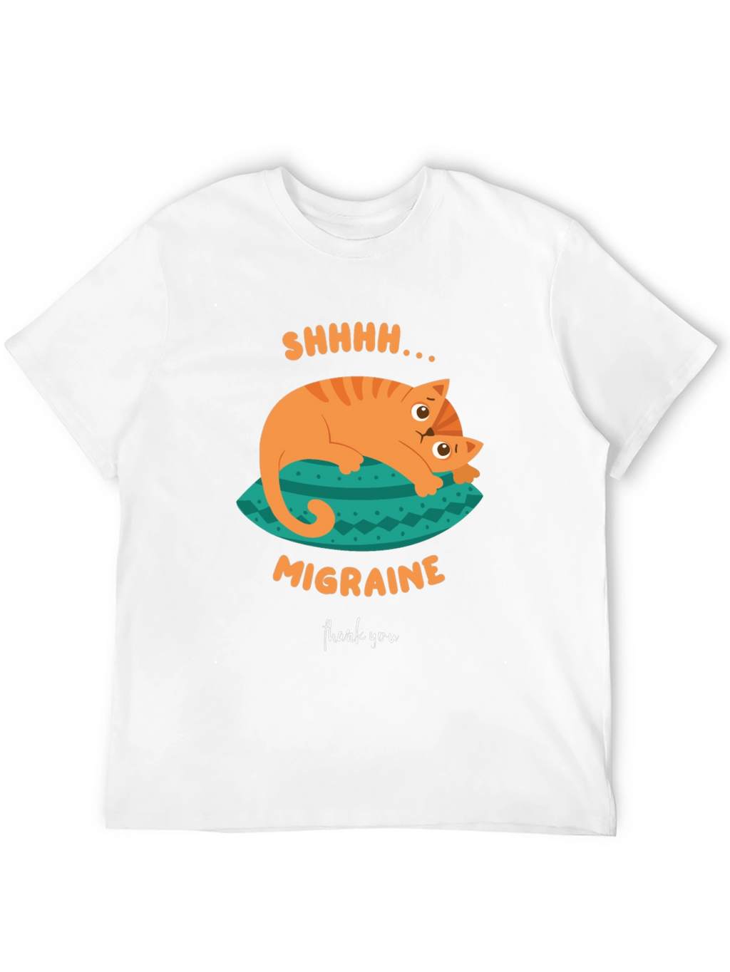 Migraine Cat T-Shirt Novelty Graphic Tee