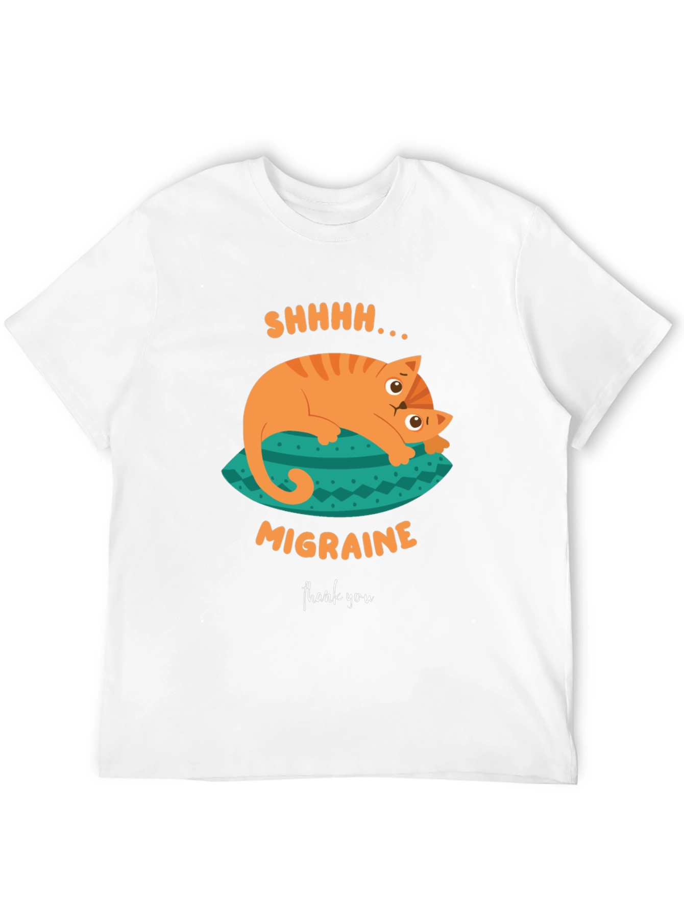 Migraine Cat T-Shirt Novelty Graphic Tee