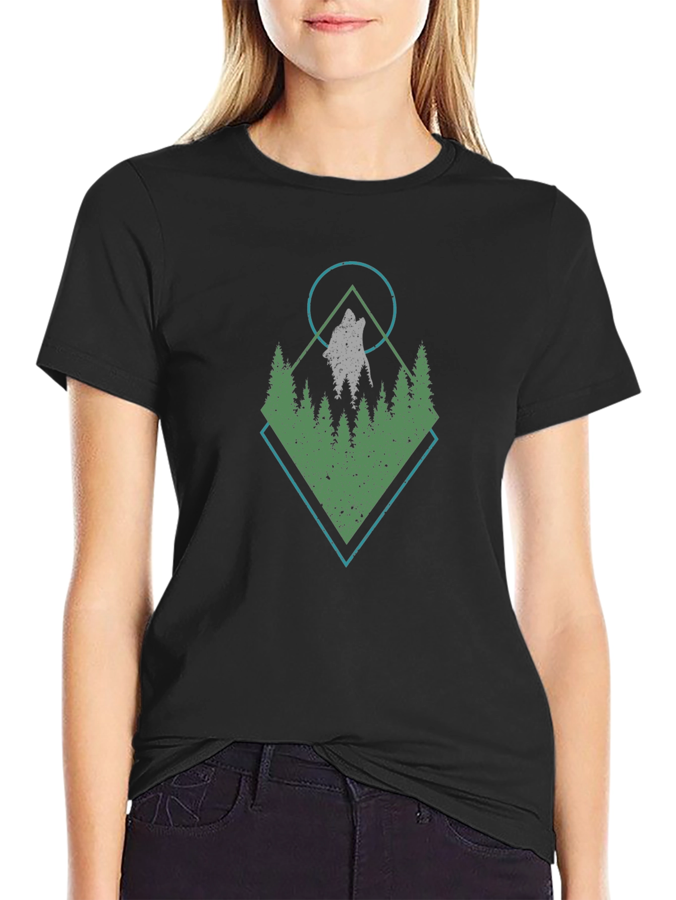 Wolf & Woods Graphic Tee - Black T-Shirt