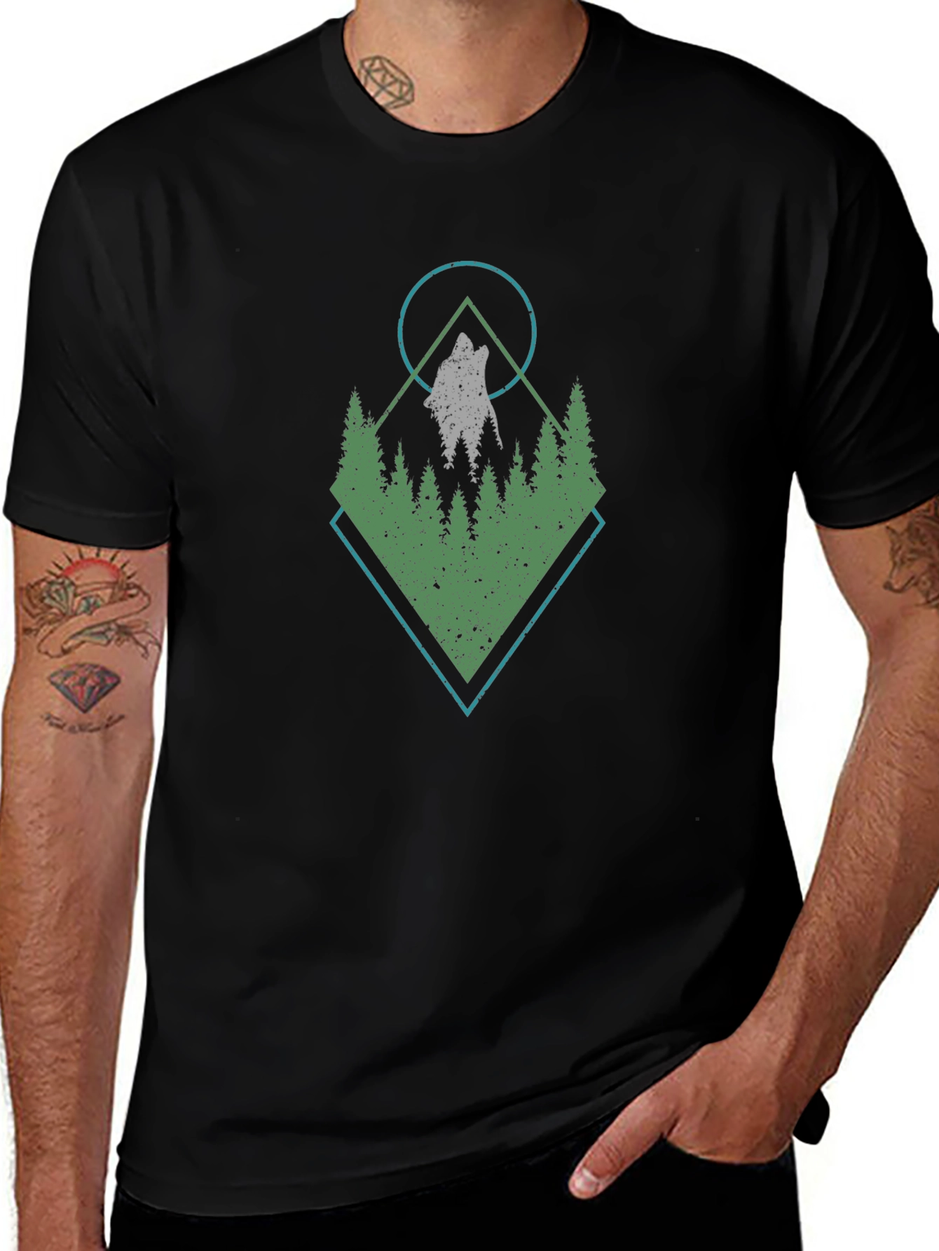 Wolf & Woods Graphic Tee - Black T-Shirt