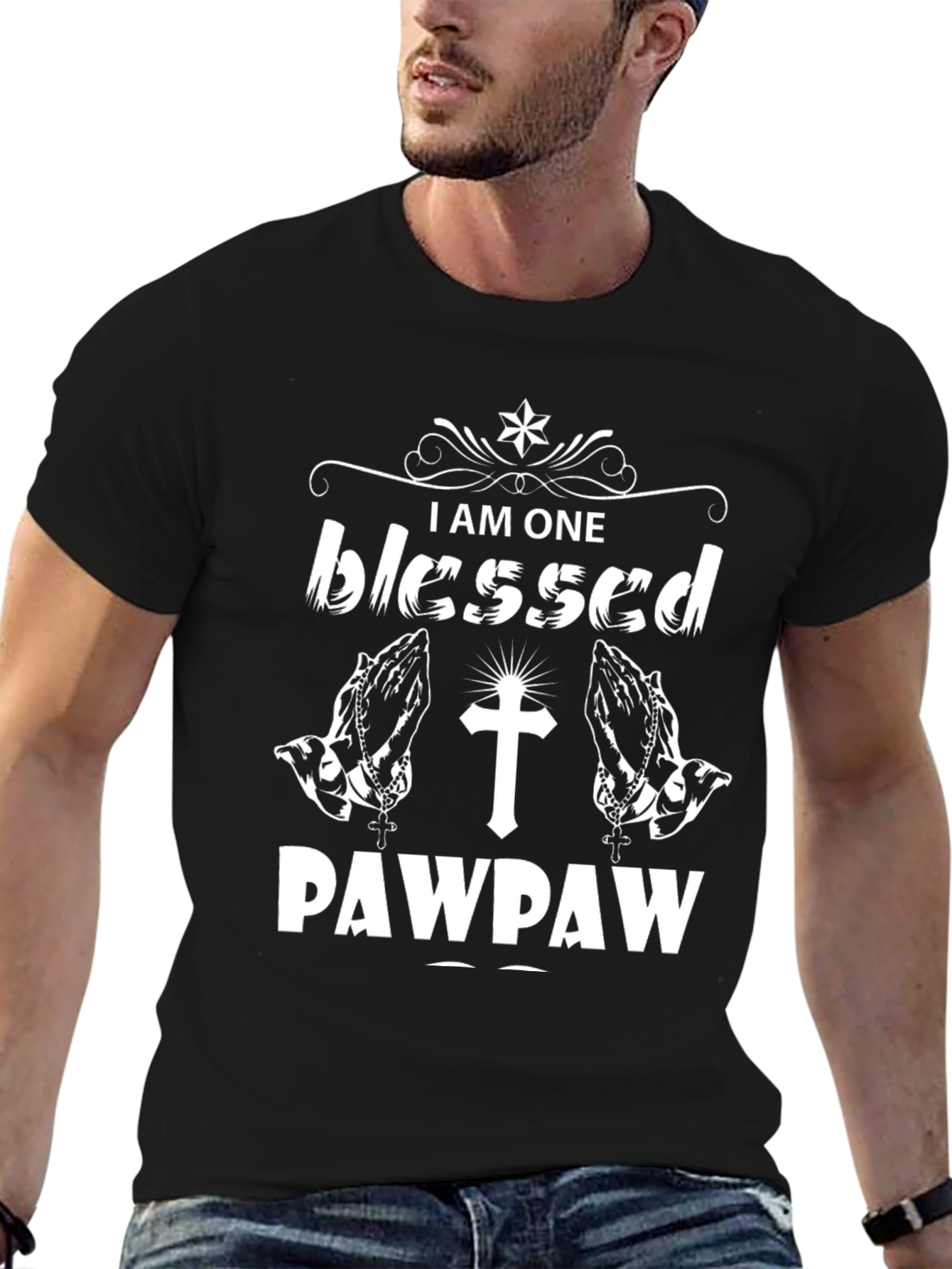 Blessed Pawpaw T-Shirt Christian Grandpa Tee