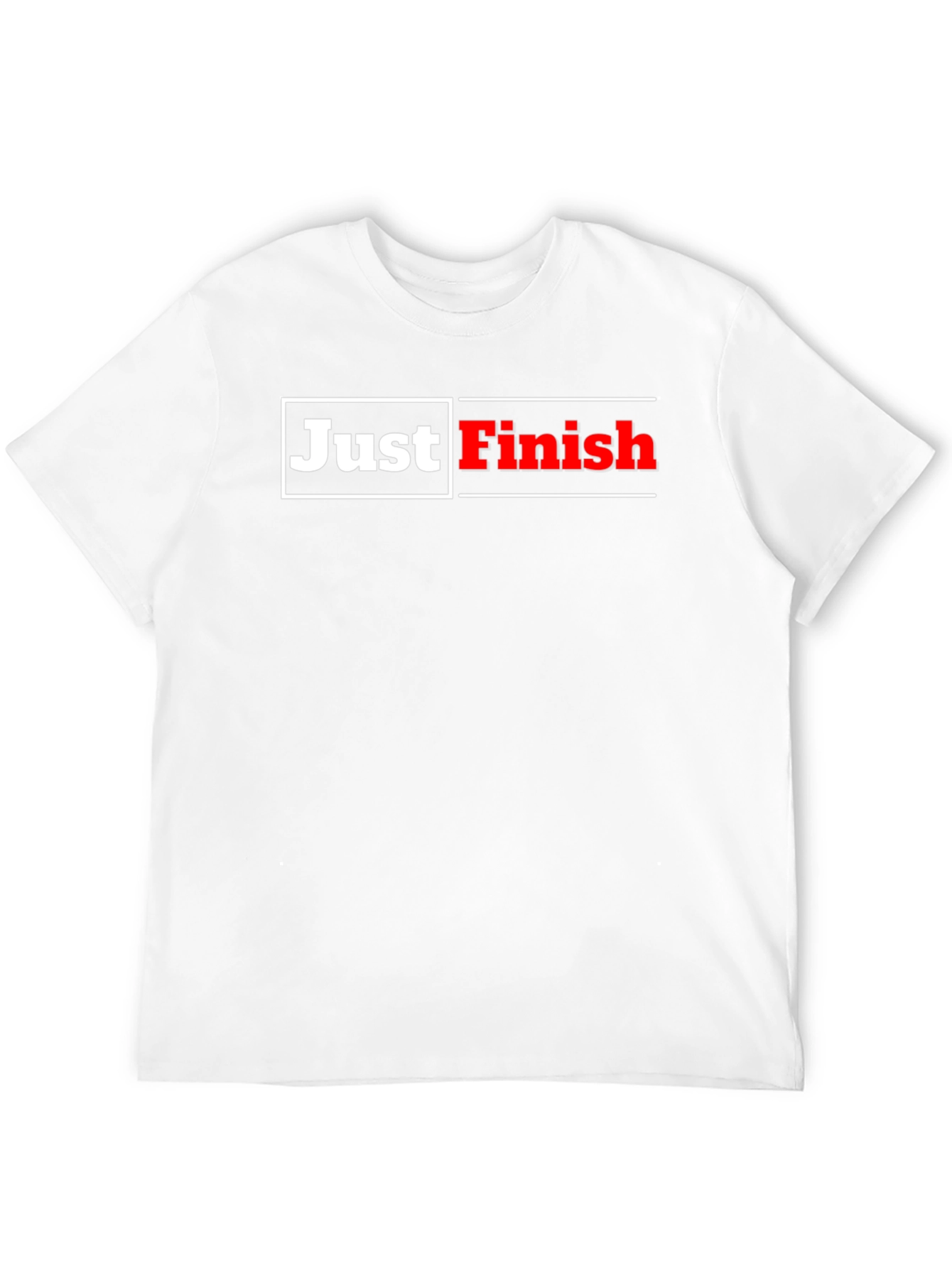 Just Finish Black Graphic T-Shirt
