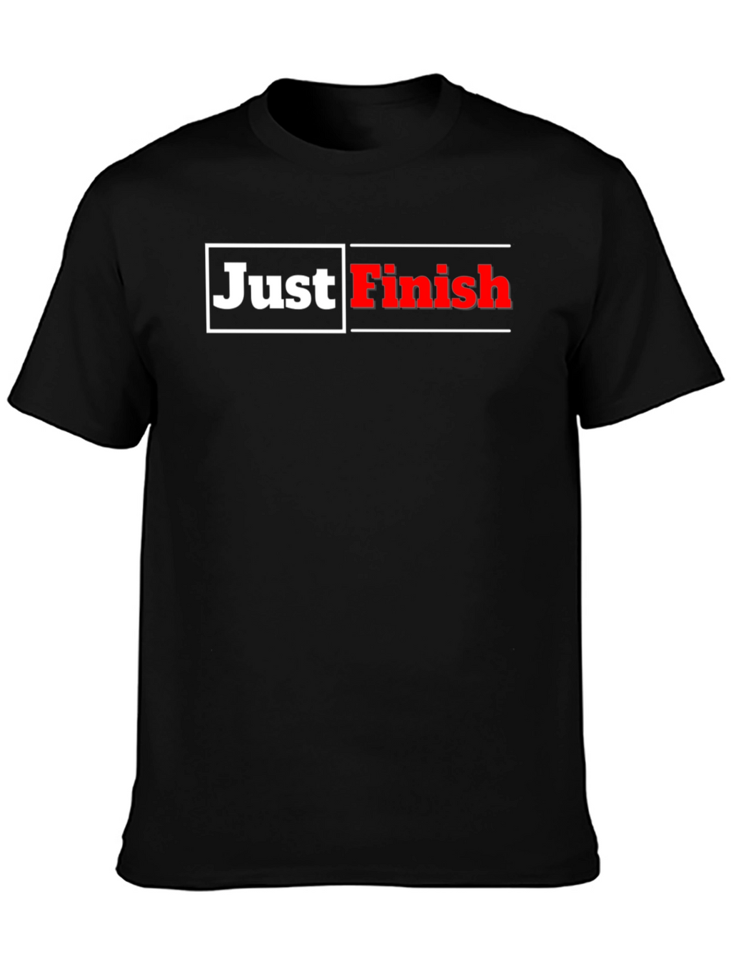 Just Finish Black Graphic T-Shirt