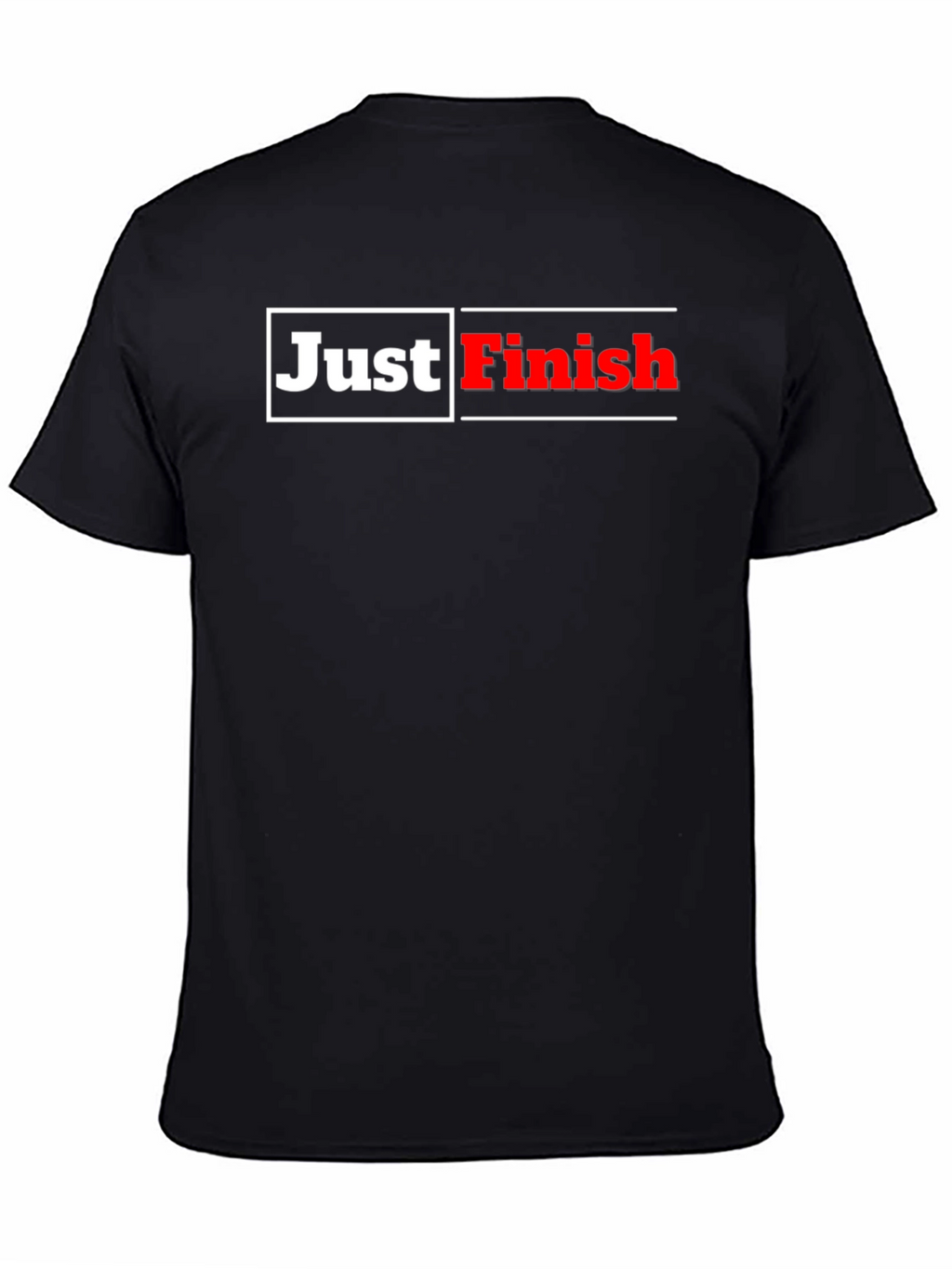 Just Finish Black Graphic T-Shirt