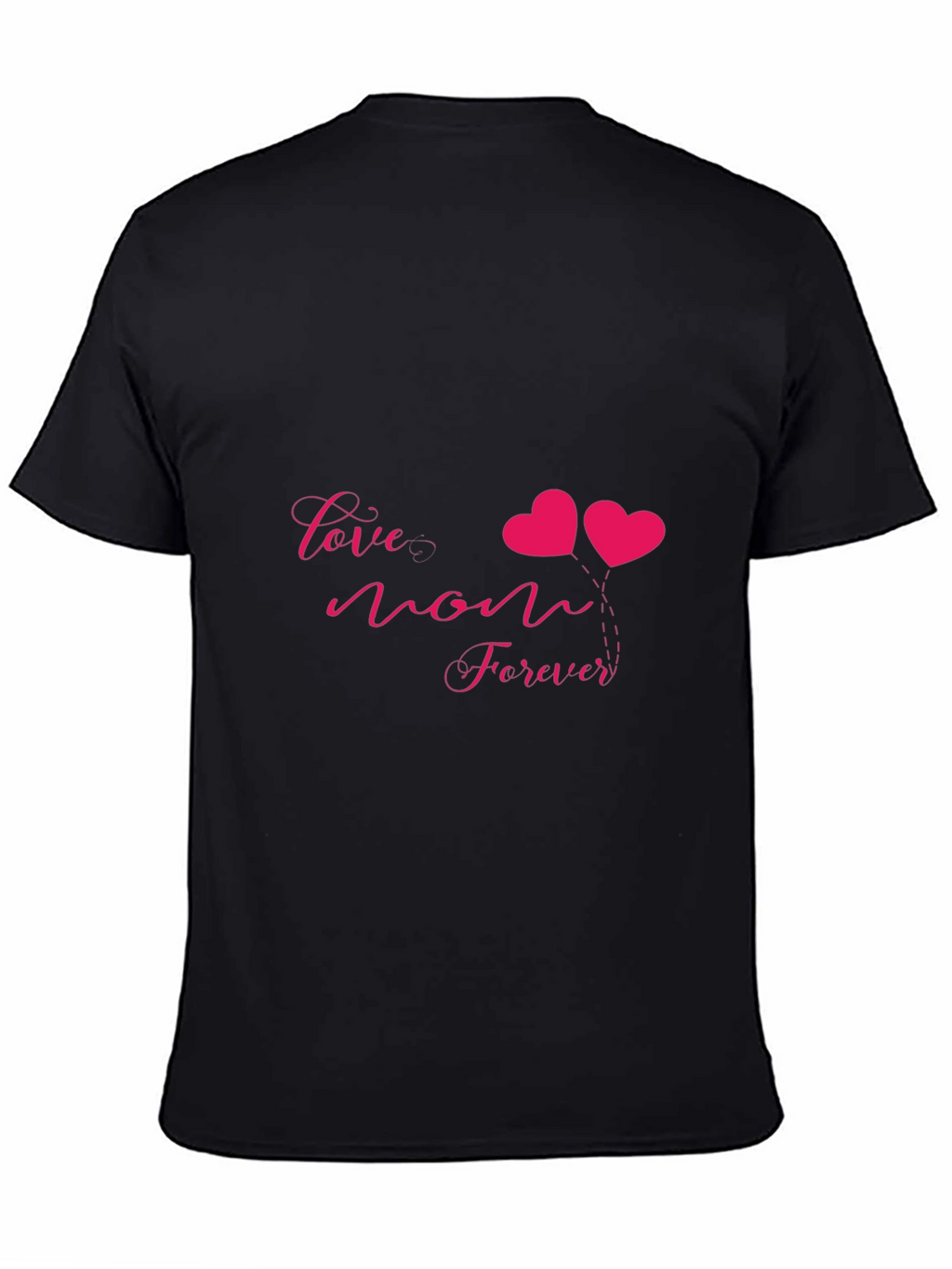 Love Mom Forever Graphic Tee - Black
