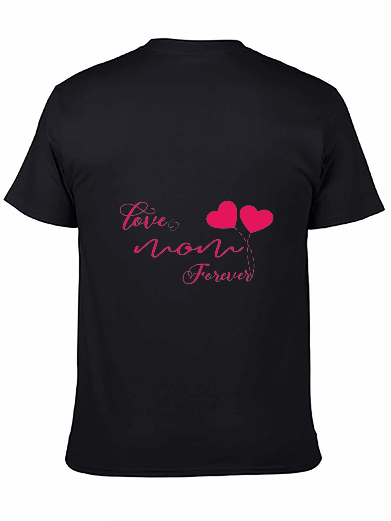 Love Mom Forever Graphic Tee - Black