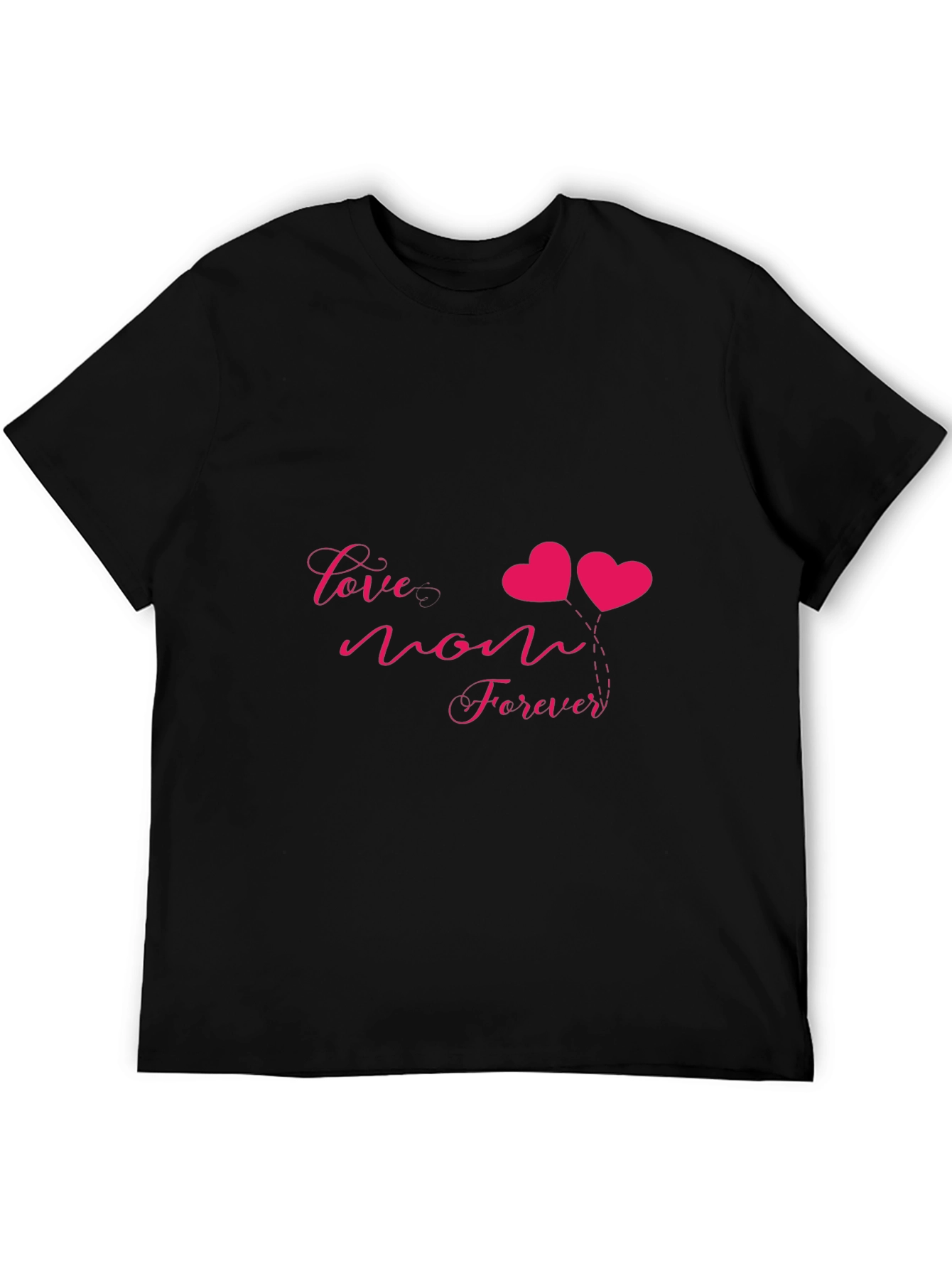 Love Mom Forever Graphic Tee - Black