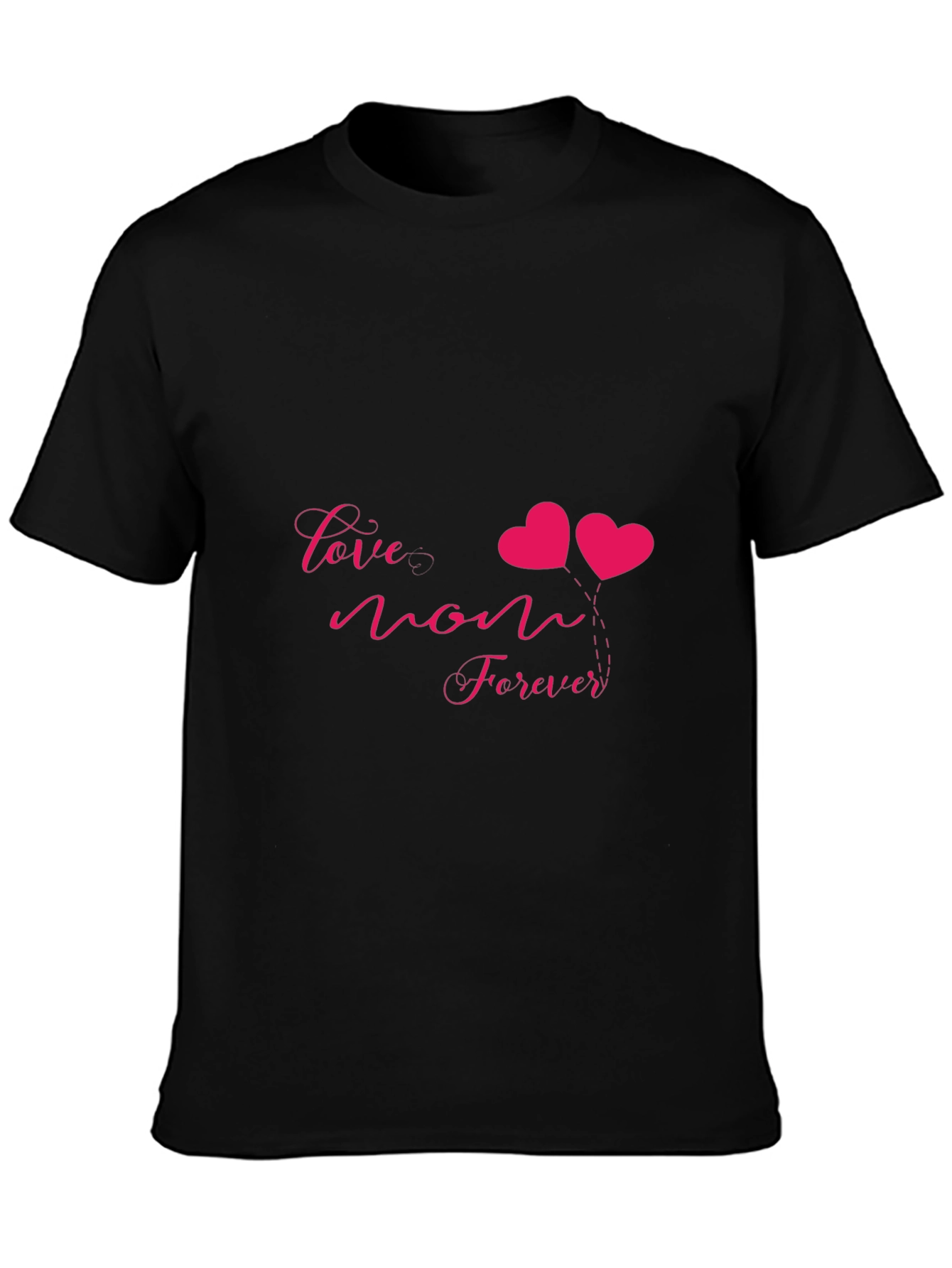 Love Mom Forever Graphic Tee - Black