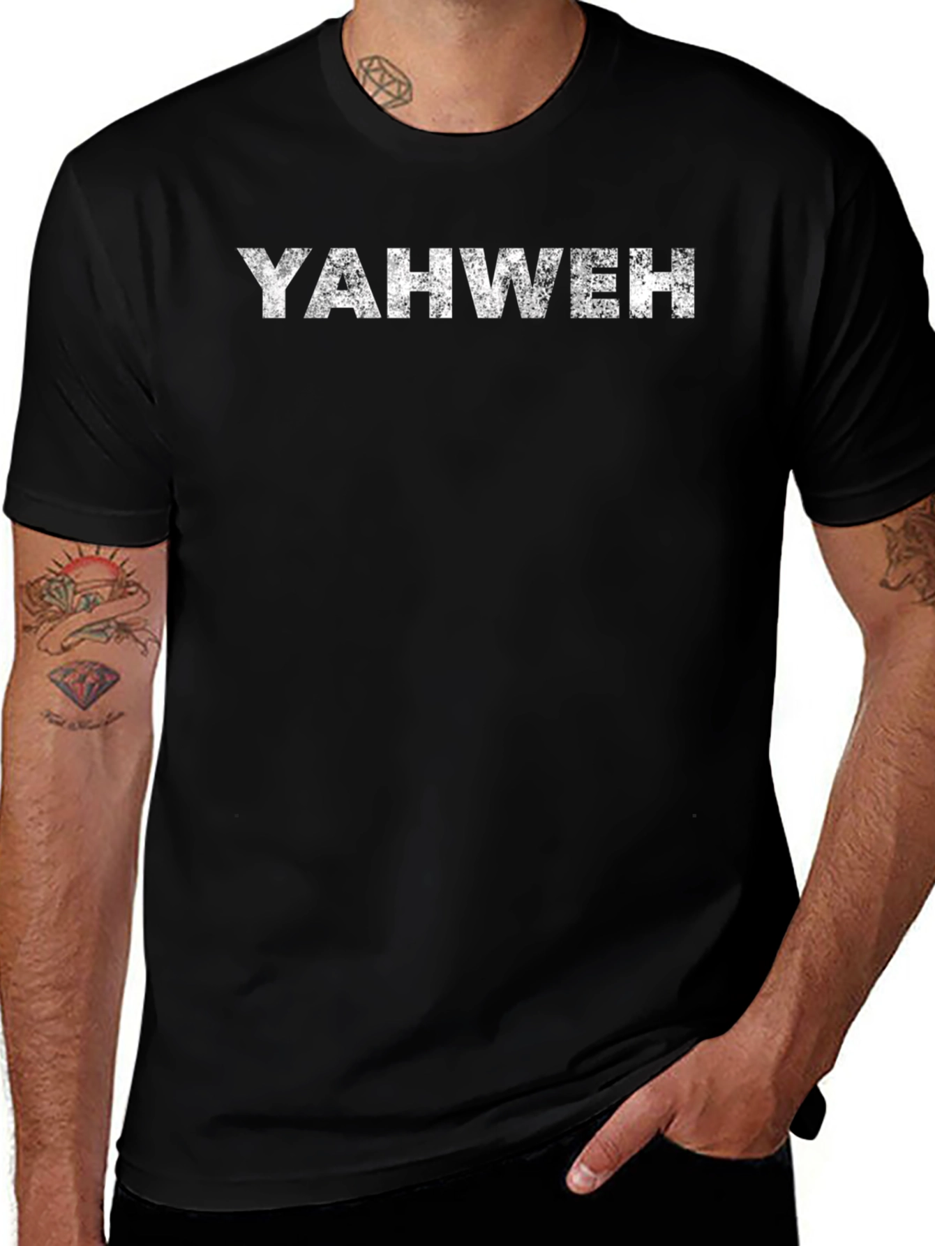 YAHWEH T-Shirt - Distressed Graphic Tee